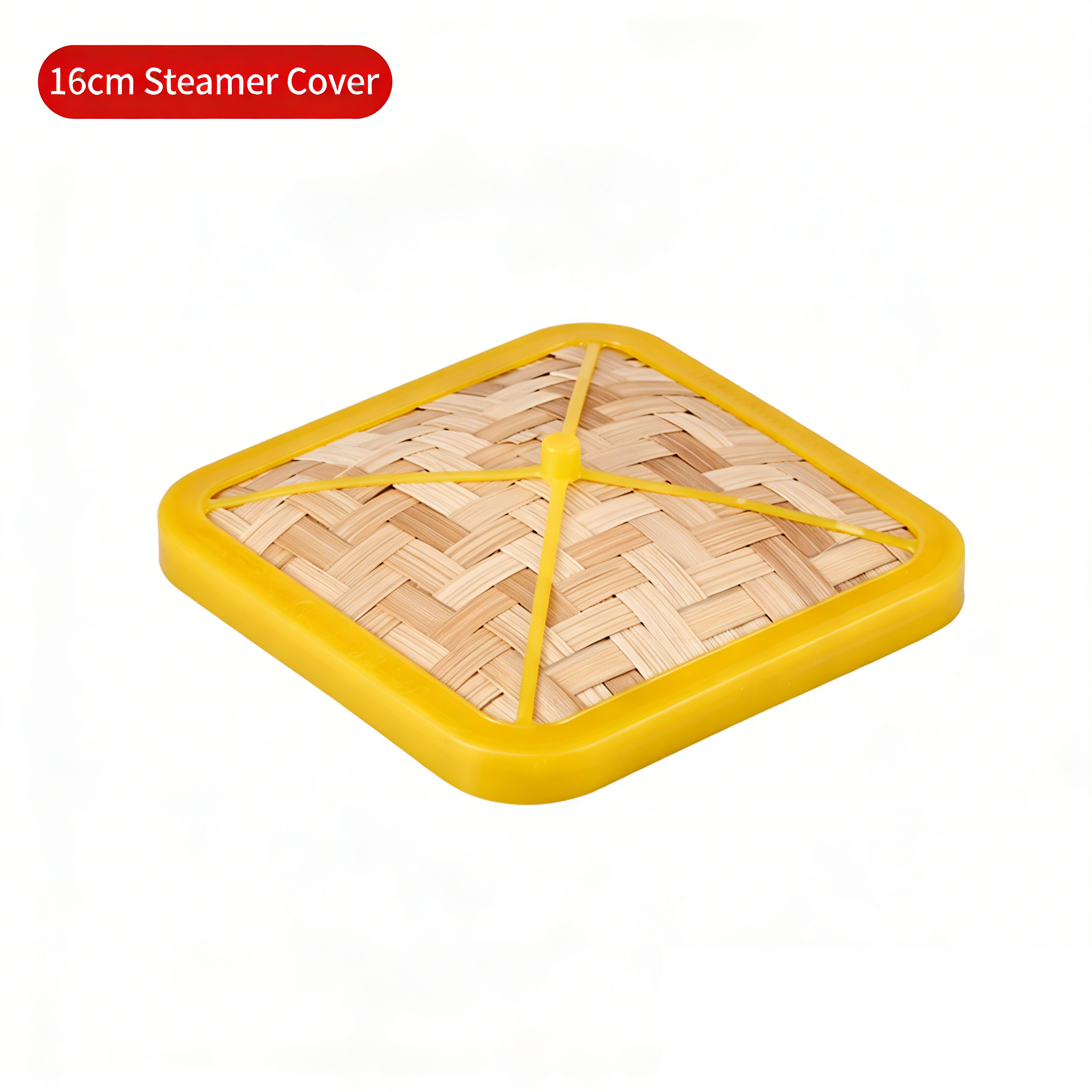 Authentic Chinese Square Bamboo Steamer with Plastic Border