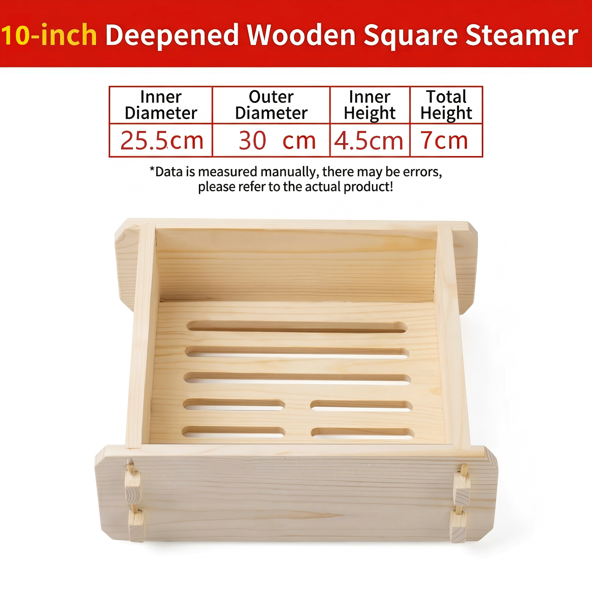 Traditional Chinese Tall Wood Steamer Basket,Multi-Layer Food Steamer