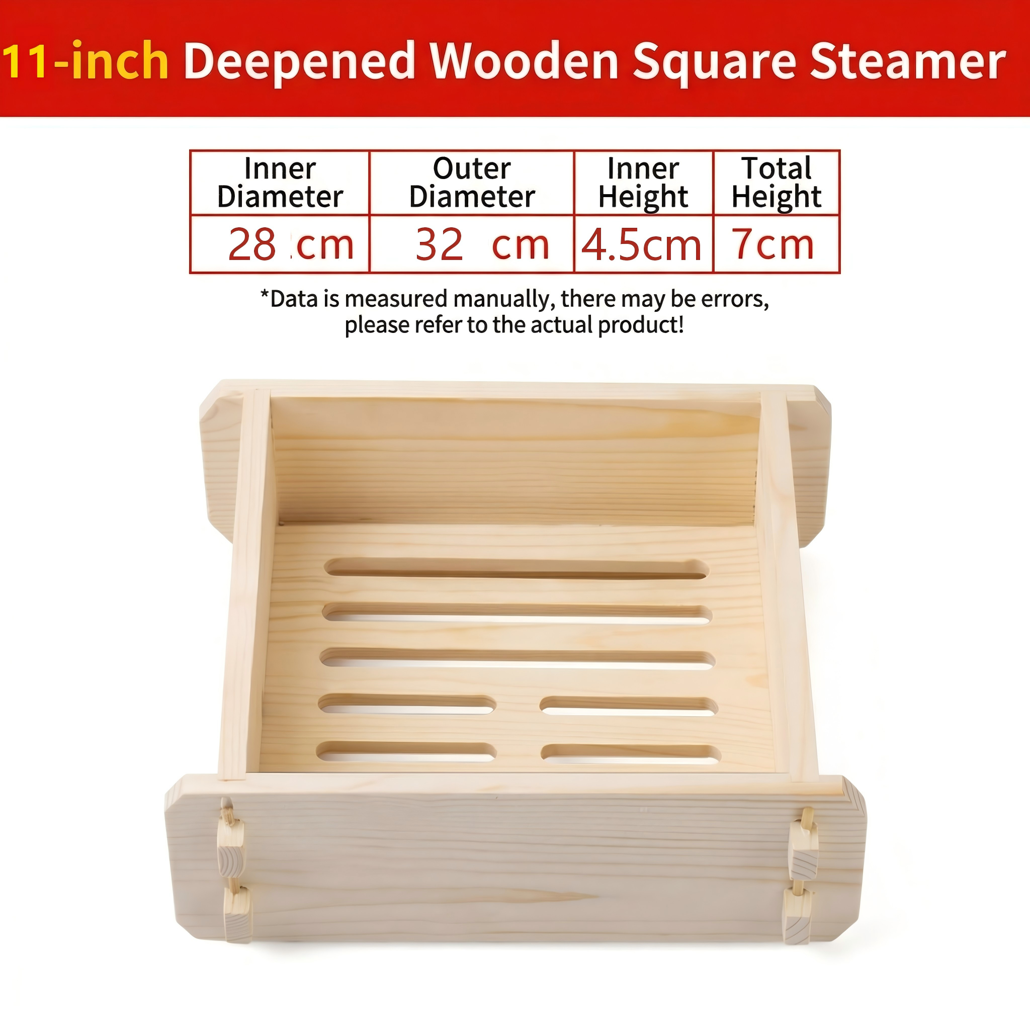 Traditional Chinese Tall Wood Steamer Basket,Multi-Layer Food Steamer