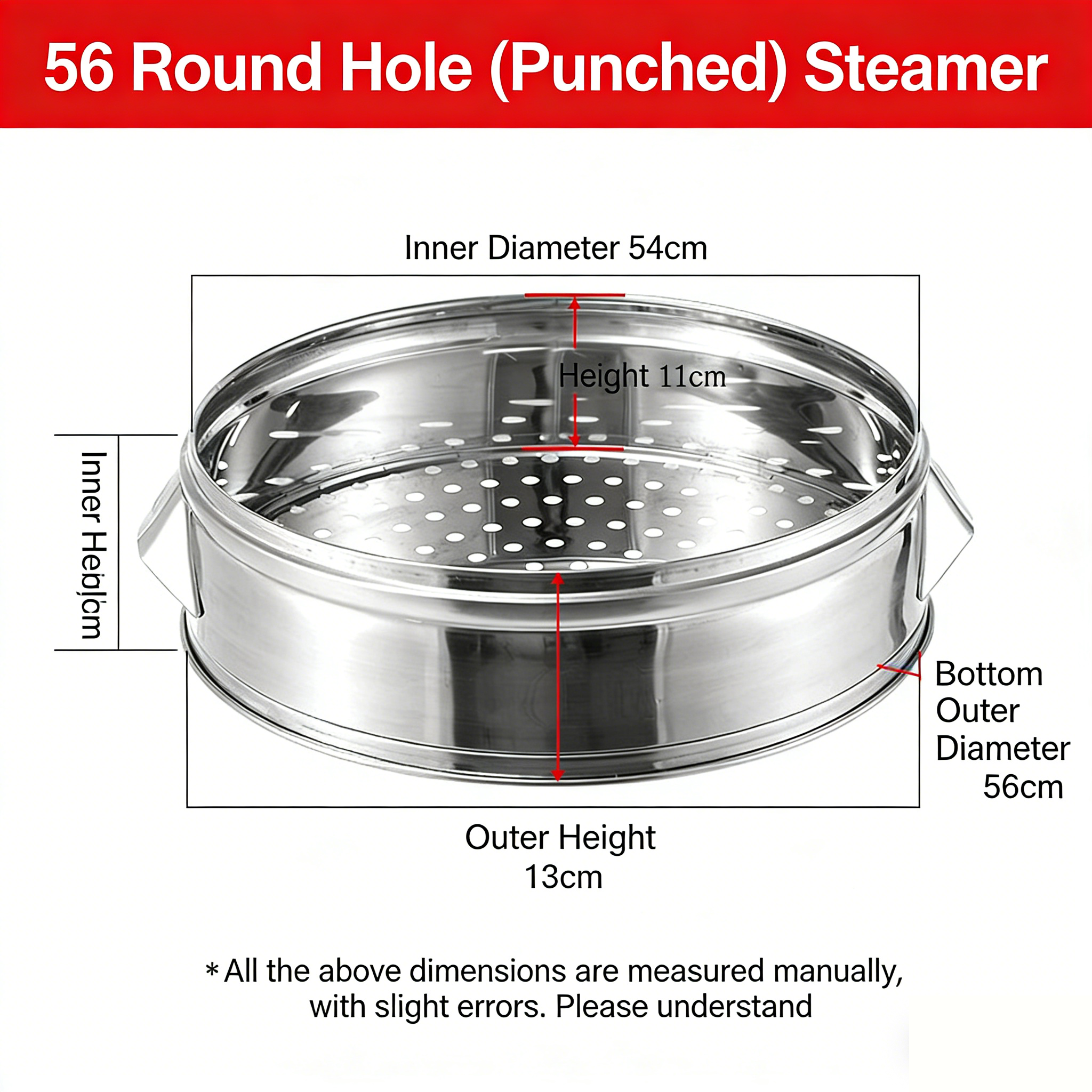 Heavy Duty Stainless Steel Steamer Basket,Multiple Sizes Commercial Steamer