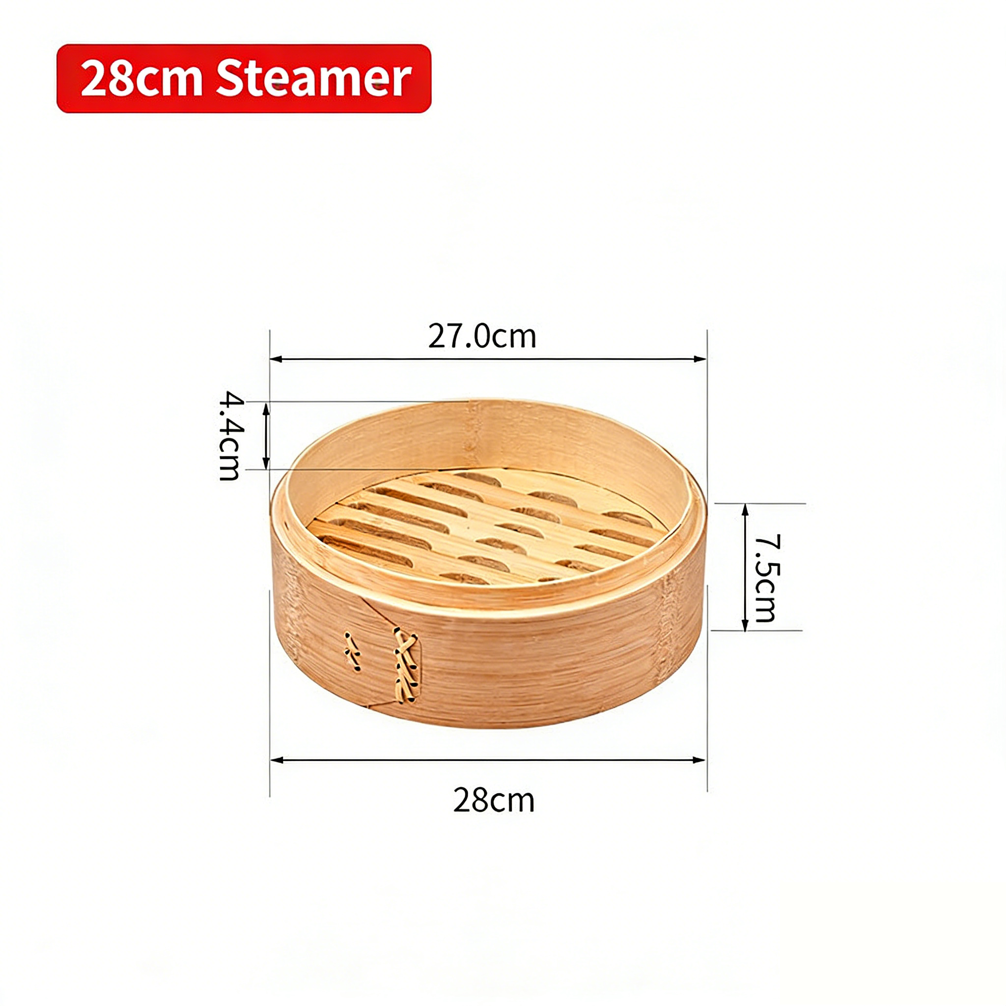 Premium Carbonized Bamboo Steamer for Dumpling & Bao
