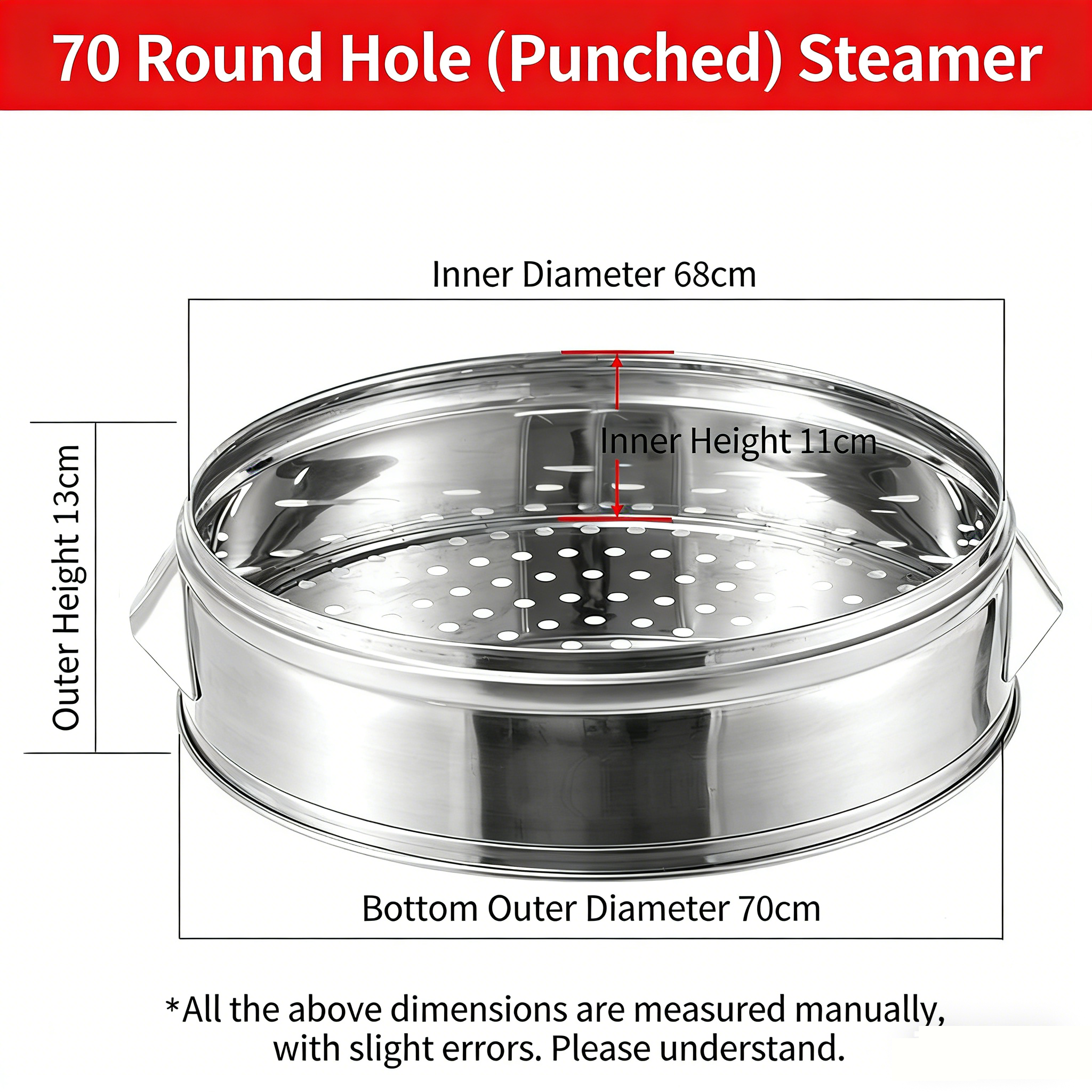 Heavy Duty Stainless Steel Steamer Basket,Multiple Sizes Commercial Steamer