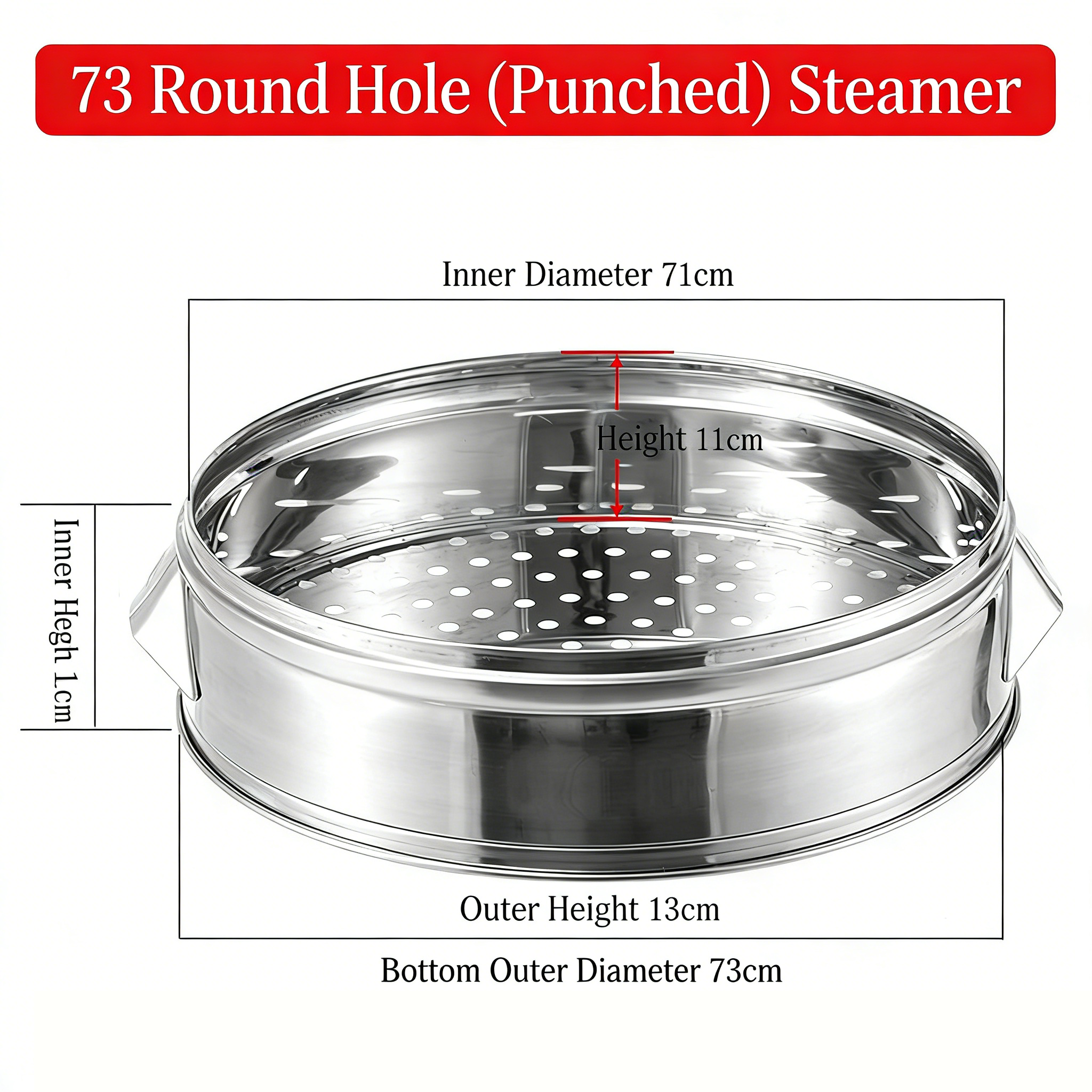 Heavy Duty Stainless Steel Steamer Basket,Multiple Sizes Commercial Steamer