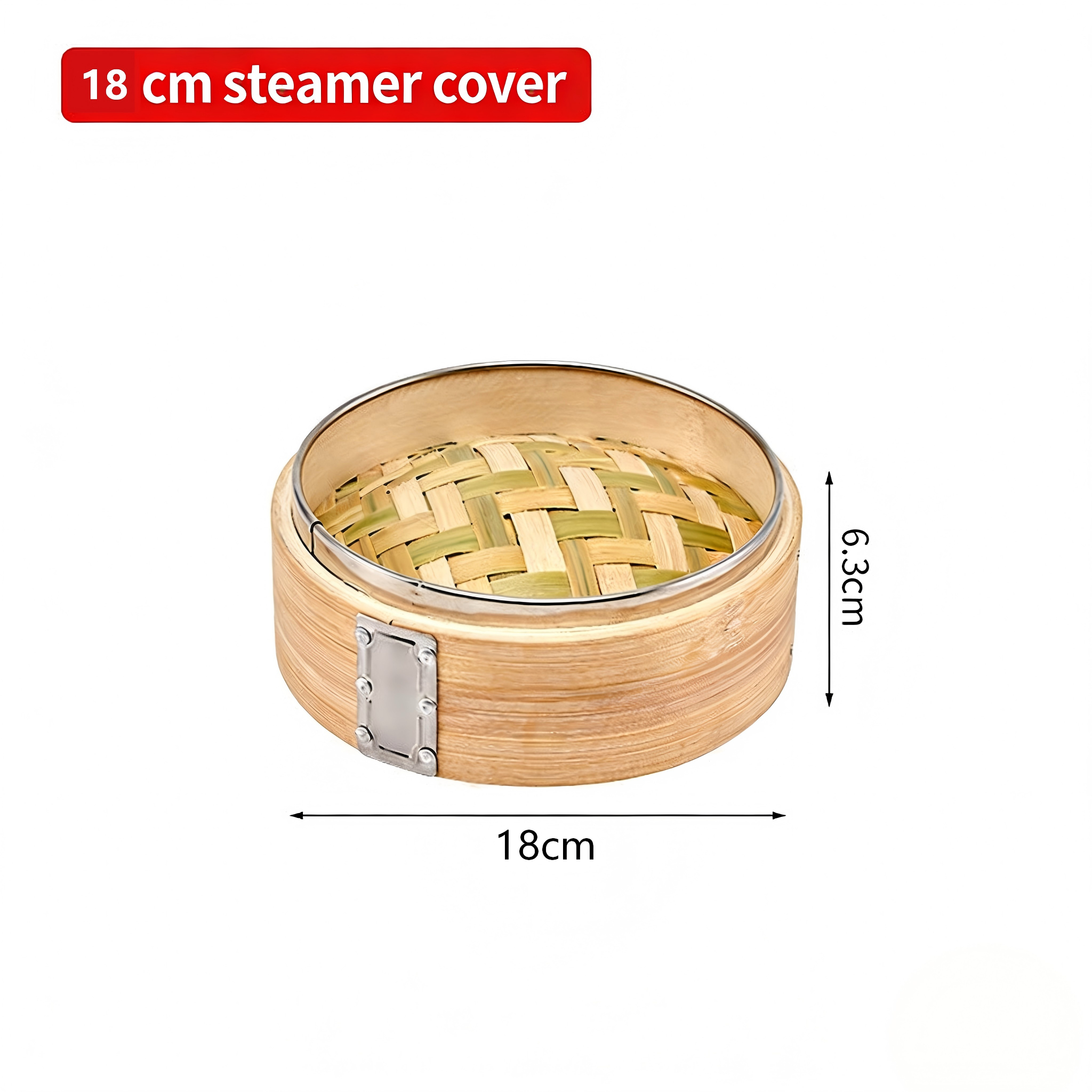 Handcrafted Carbonized Bamboo Steamer, Stainless Steel Reinforced