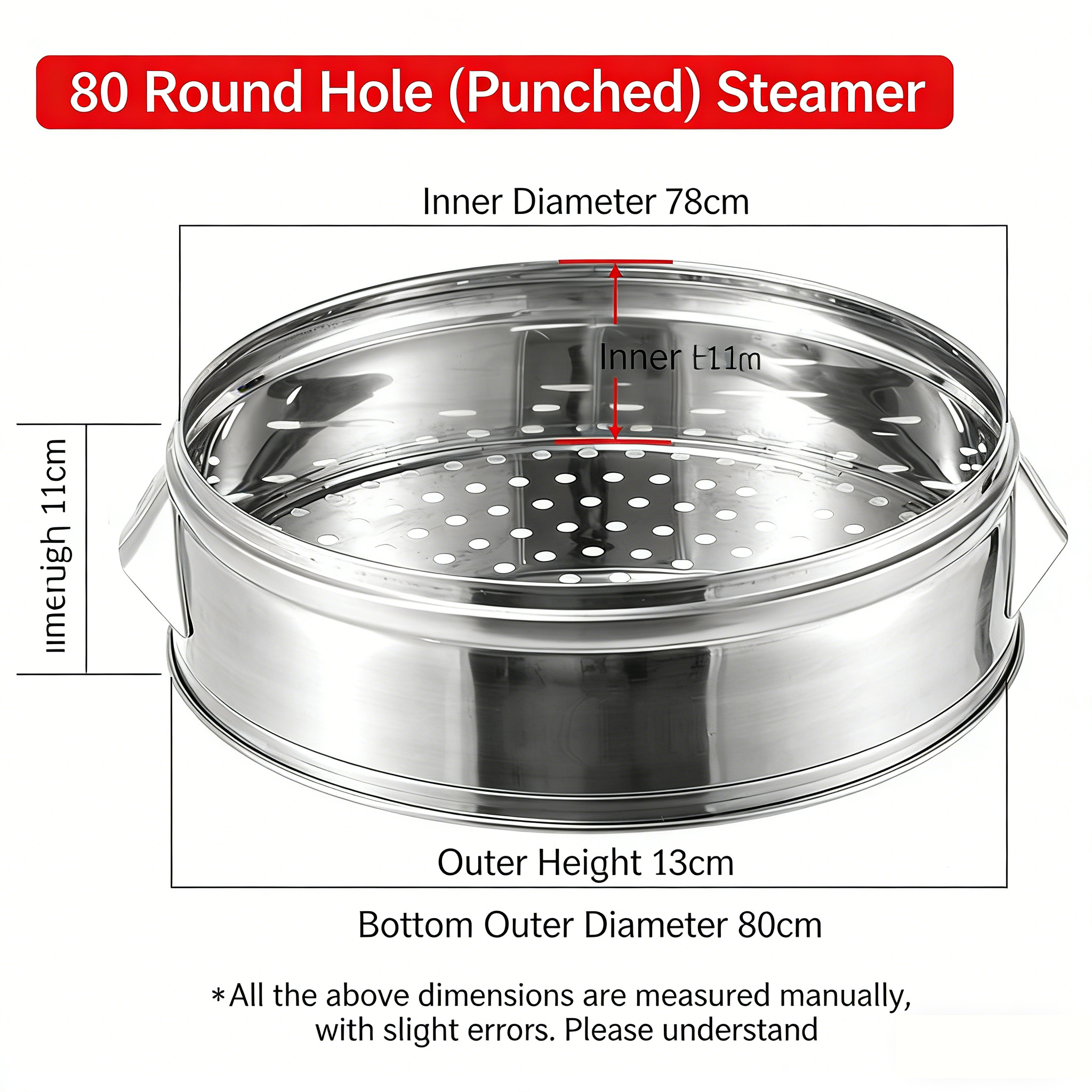 Heavy Duty Stainless Steel Steamer Basket,Multiple Sizes Commercial Steamer