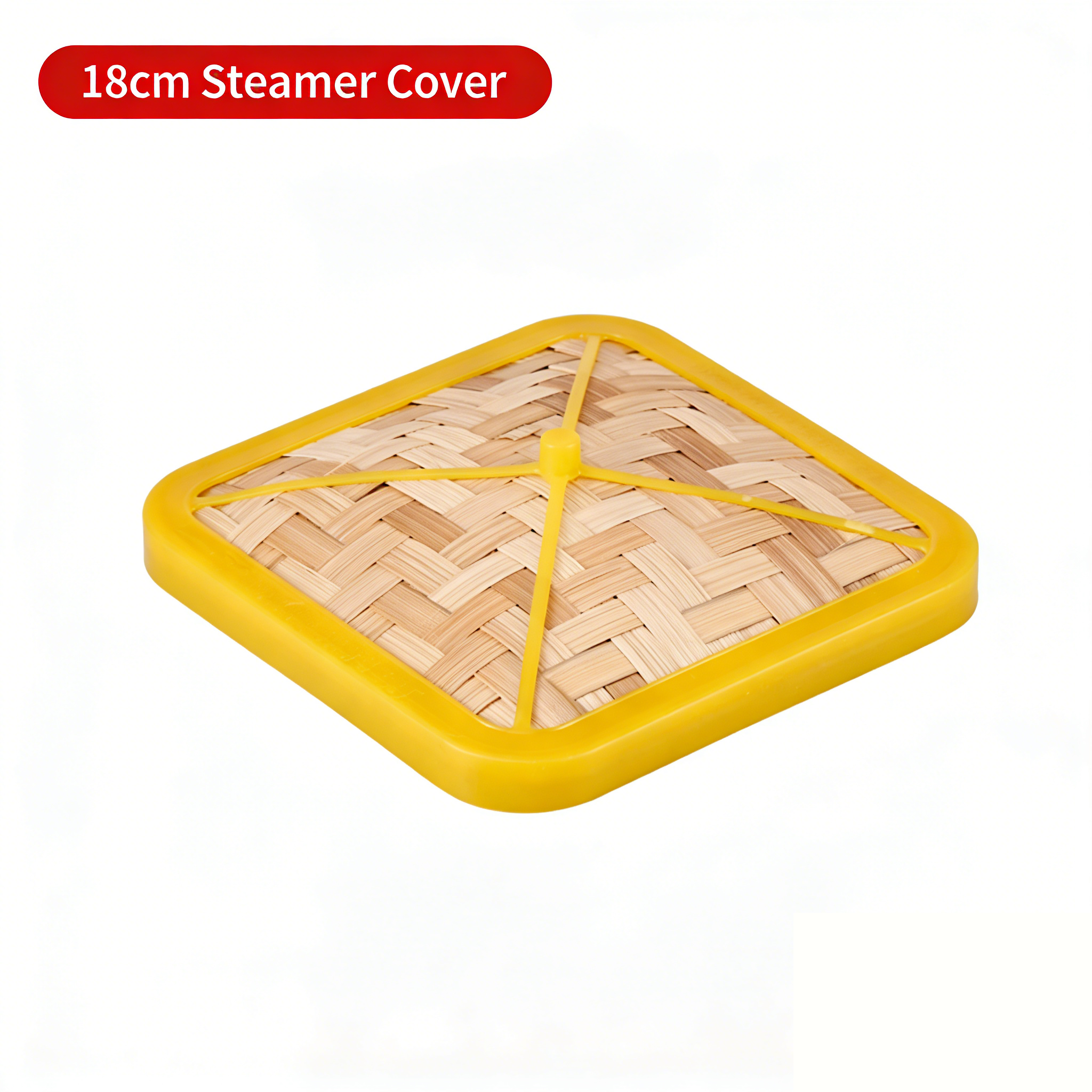 Authentic Chinese Square Bamboo Steamer with Plastic Border