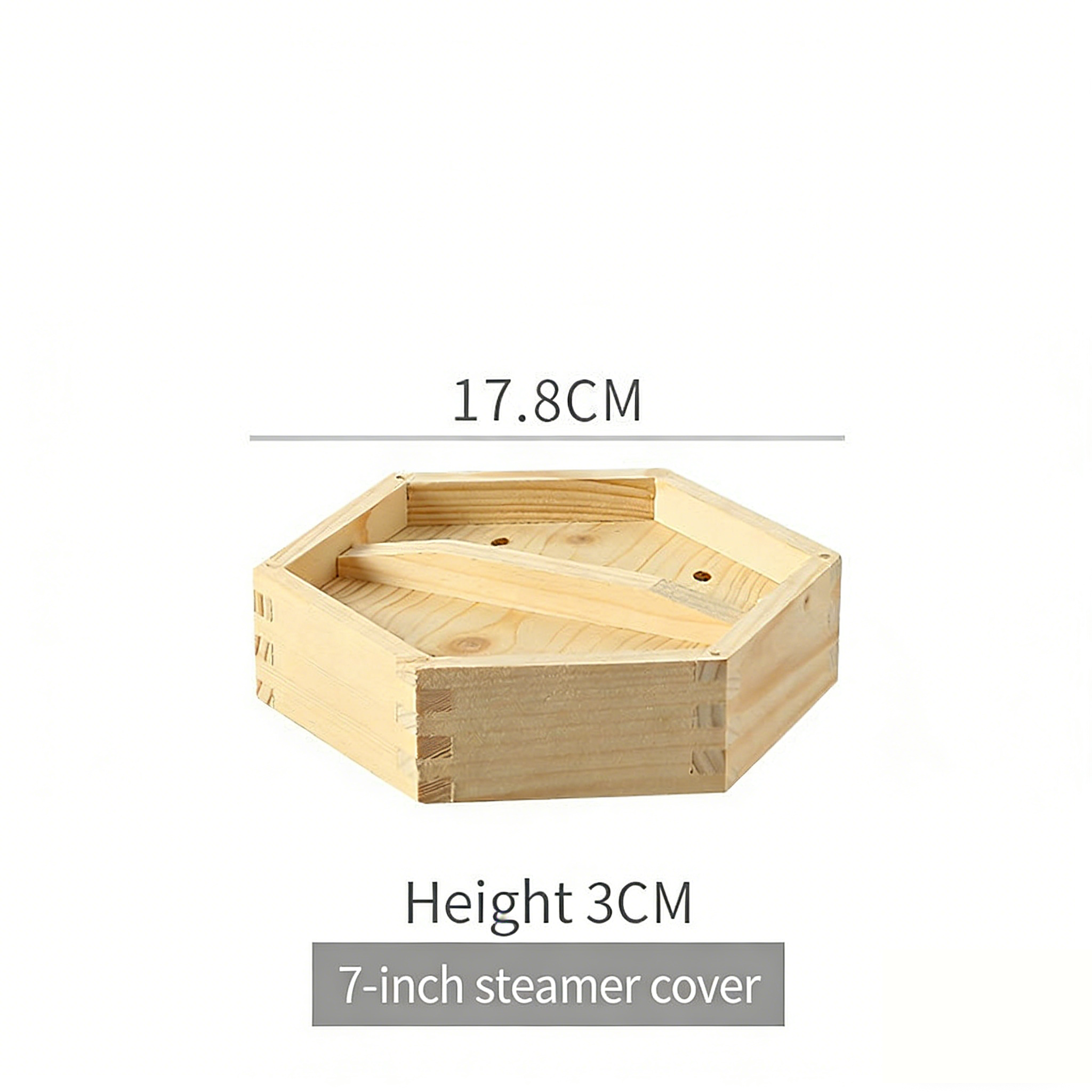 Hexagonal Wooden Steamer Basket-Premium Dim Sum Steamer for Dumplings & Buns
