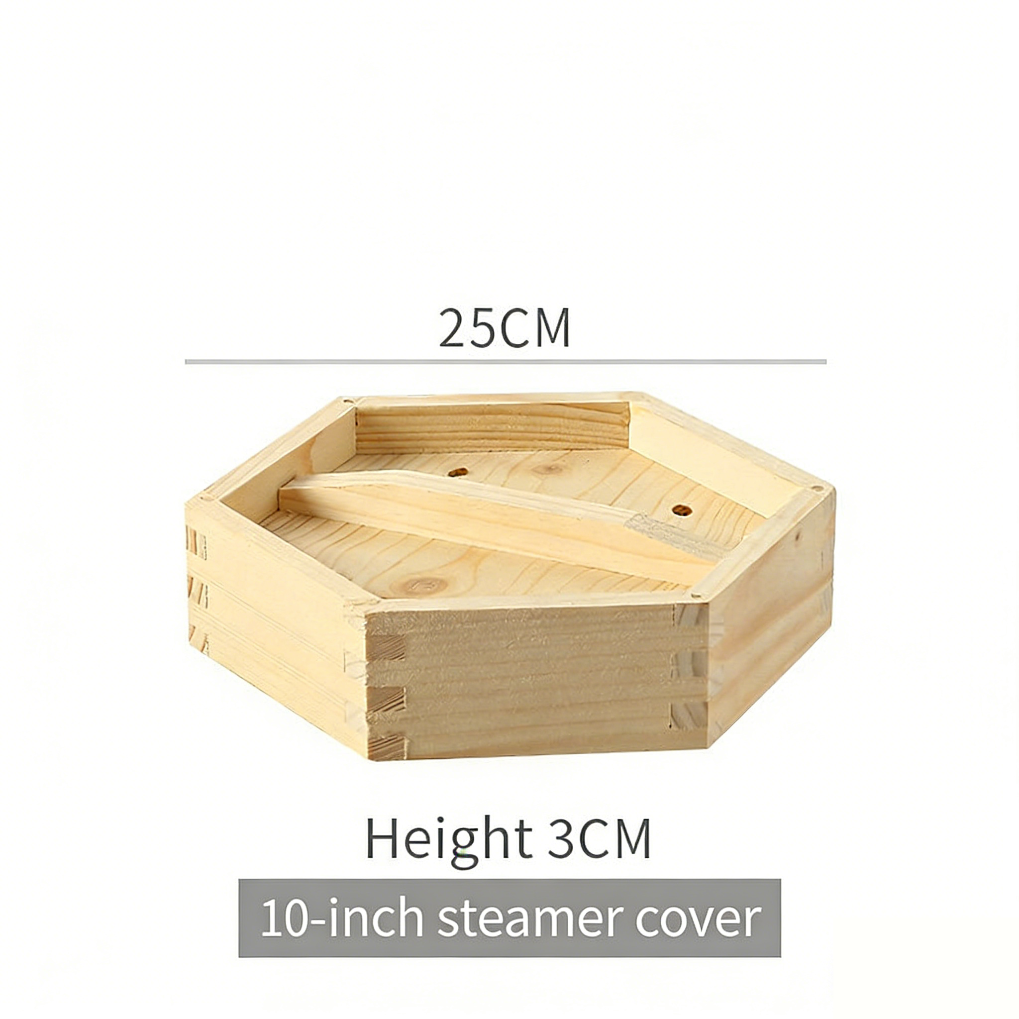 Hexagonal Wooden Steamer Basket-Premium Dim Sum Steamer for Dumplings & Buns