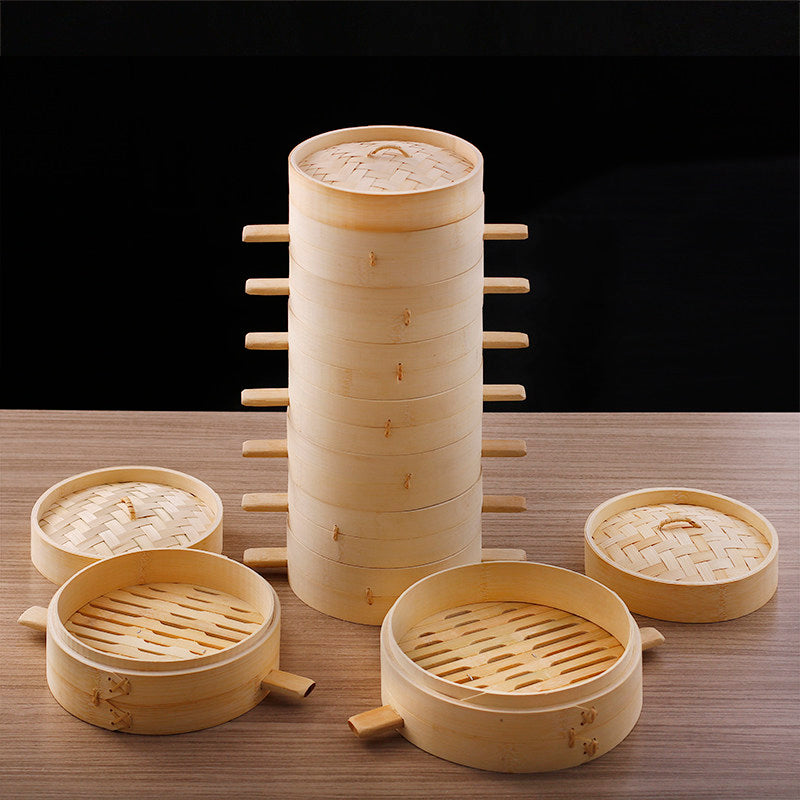 Traditional Asian Bamboo Steamer-Multiple Sizes & Customization Supported