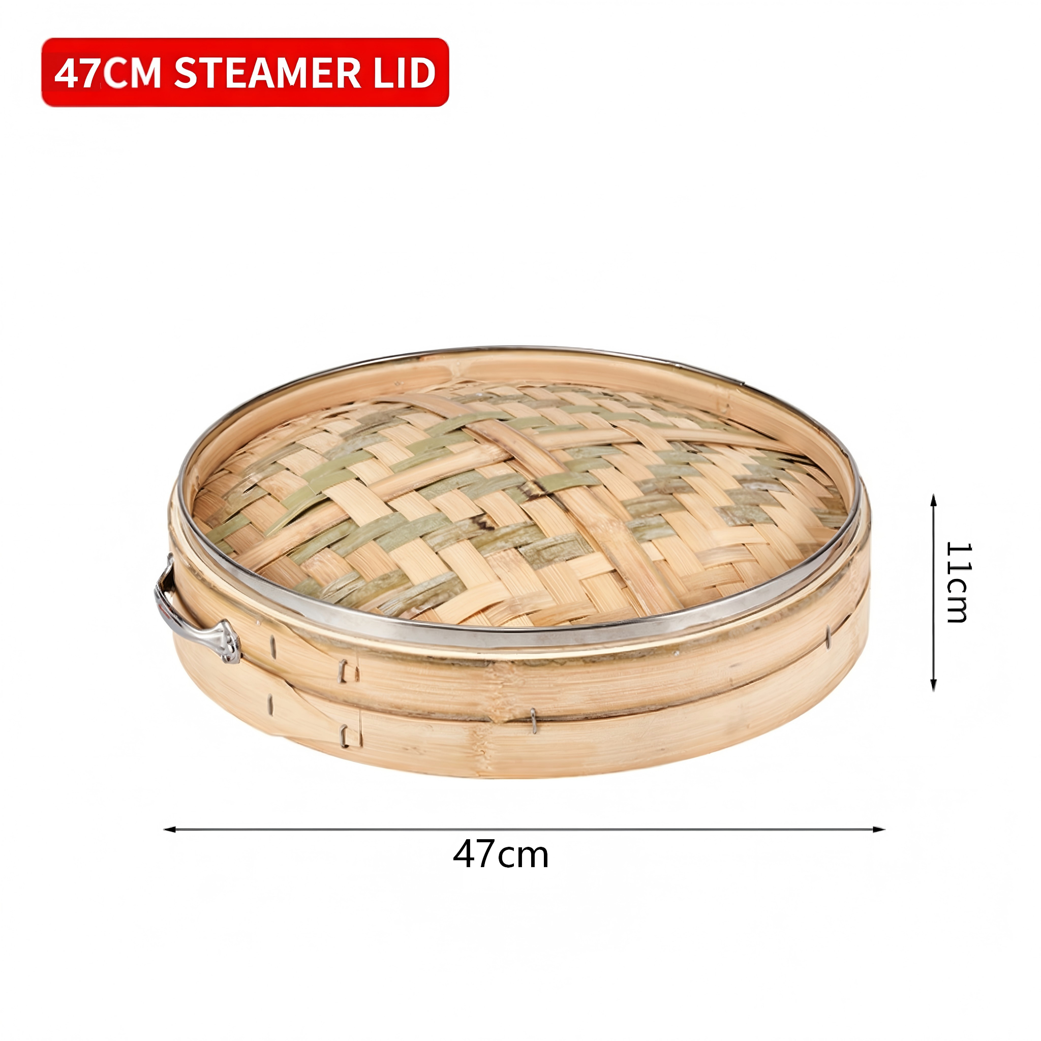 Premium Single Layer Bamboo Steamer Basket