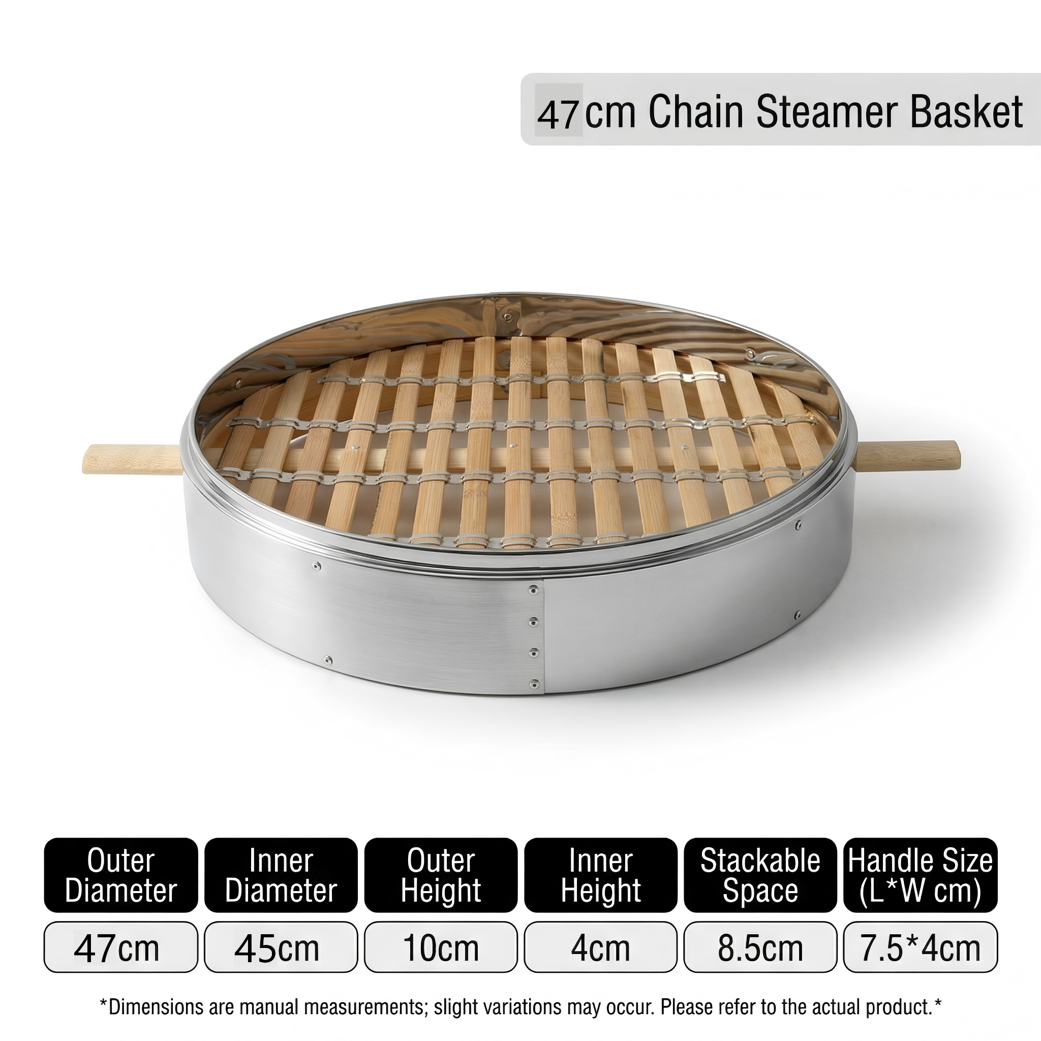 Large Aluminum Bamboo Steamer-Commercial Grade for Home & Restaurant