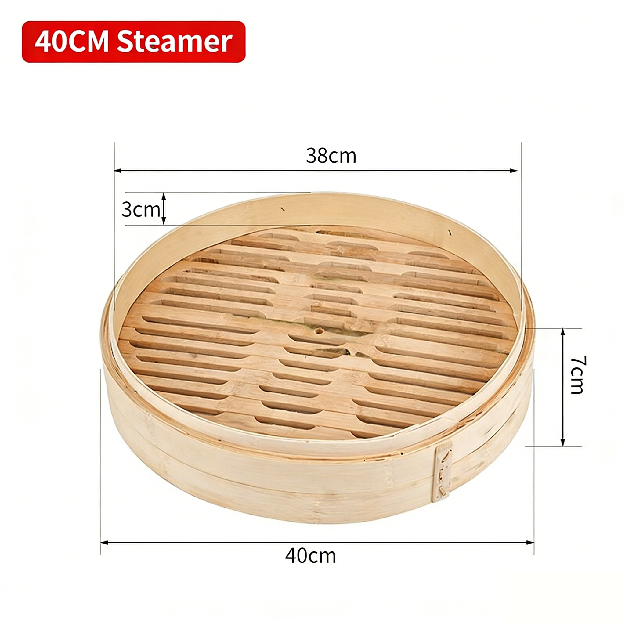 Traditional Bamboo Steaming Basket 33-40cm
