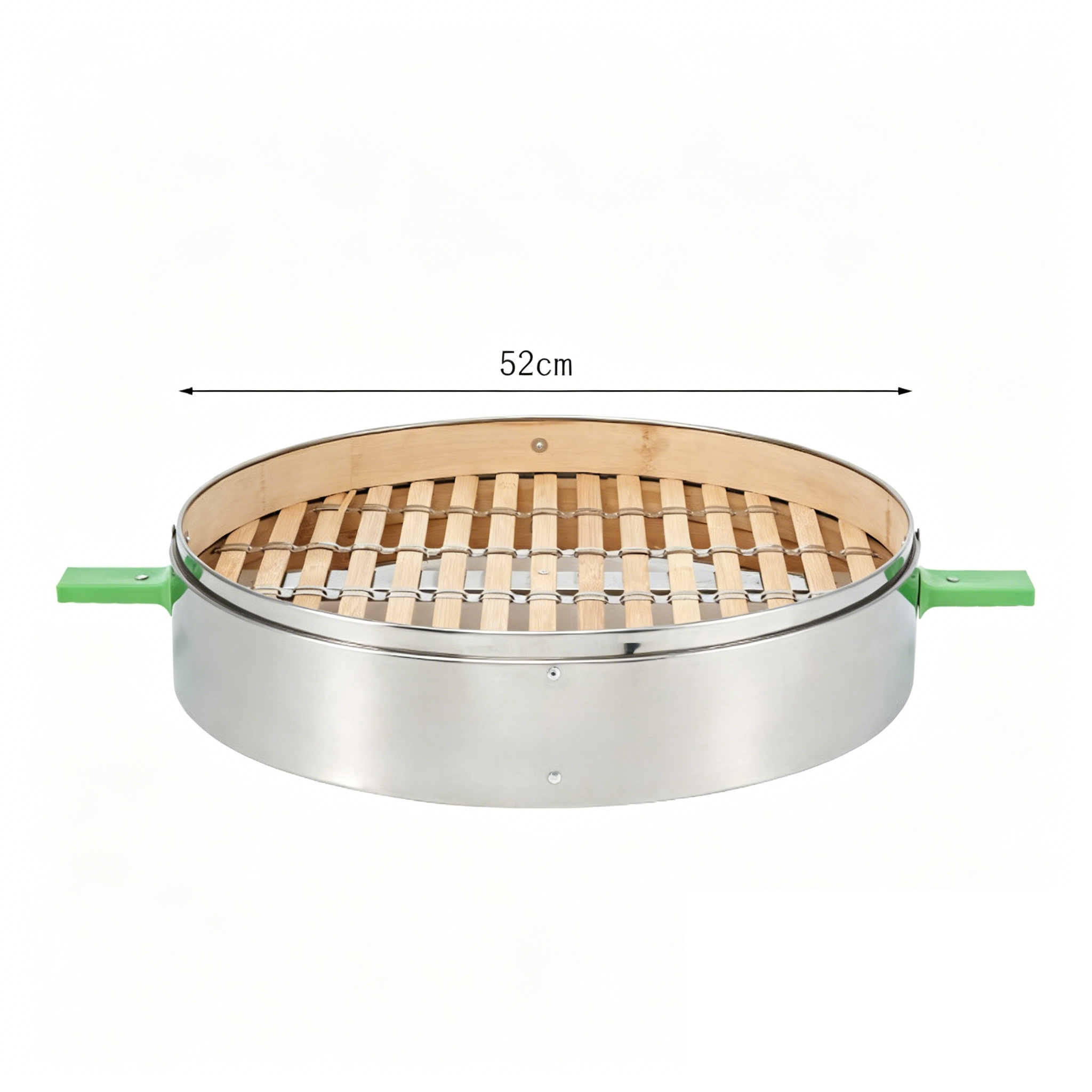 Premium Bamboo Steamer with Reinforced Steel Edges