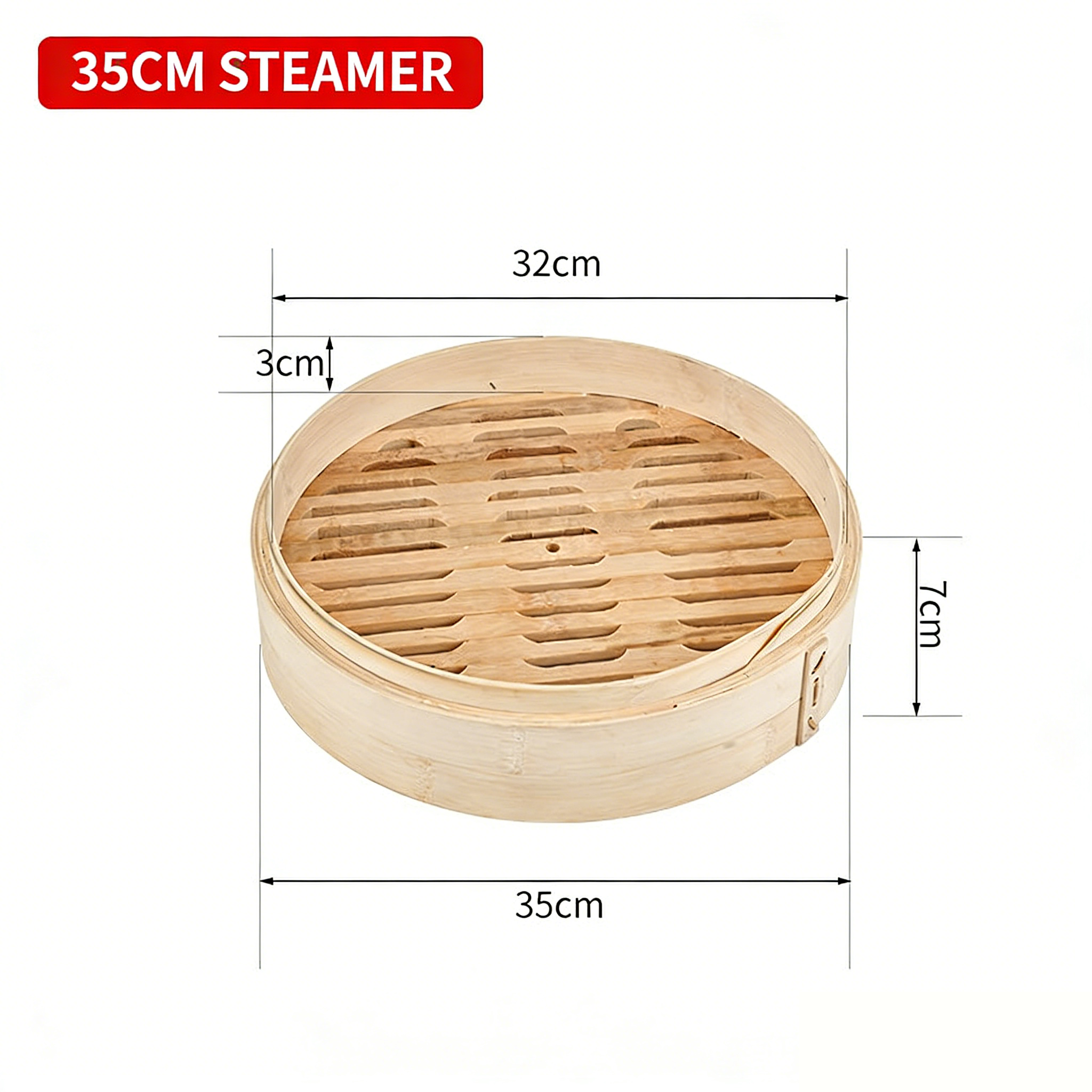 Traditional Bamboo Steaming Basket 33-40cm