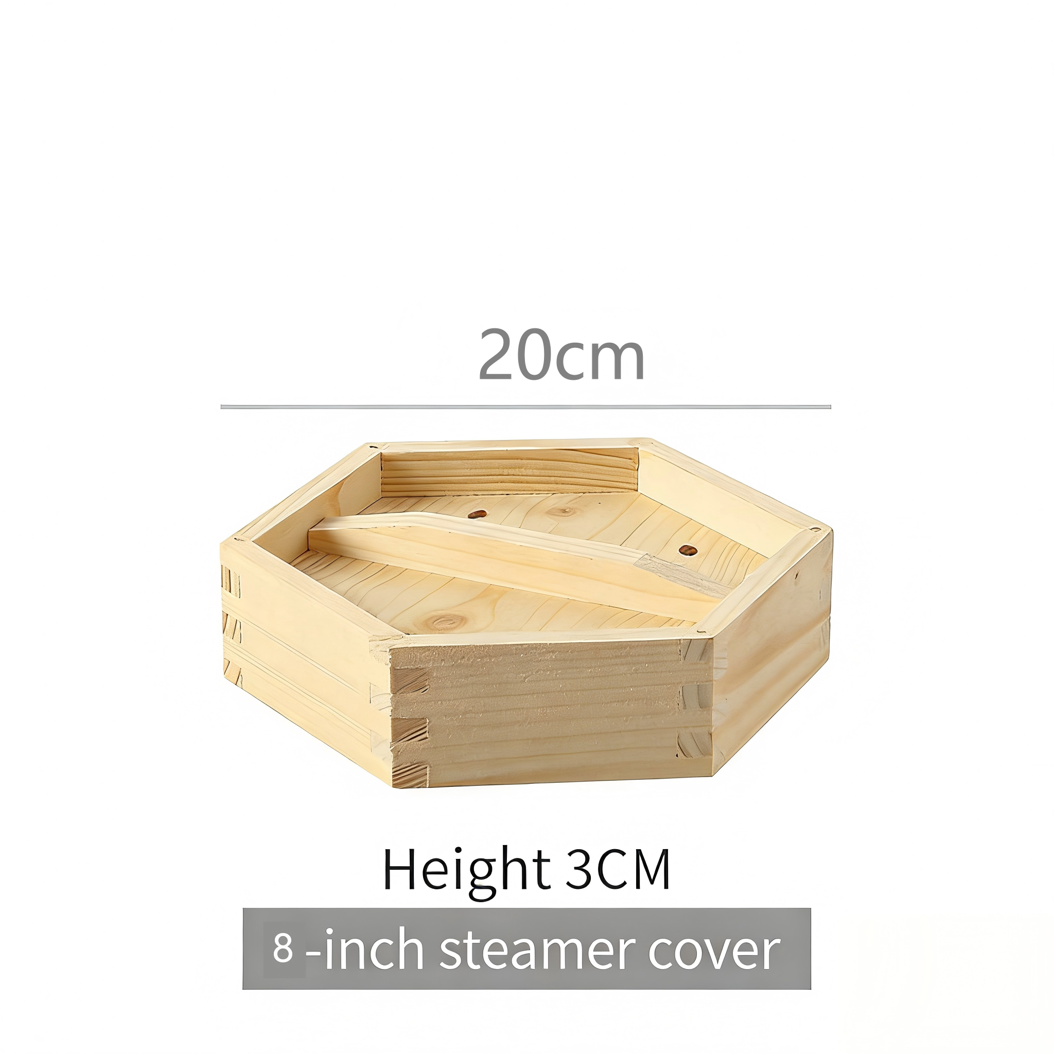Hexagonal Wooden Steamer Basket-Premium Dim Sum Steamer for Dumplings & Buns