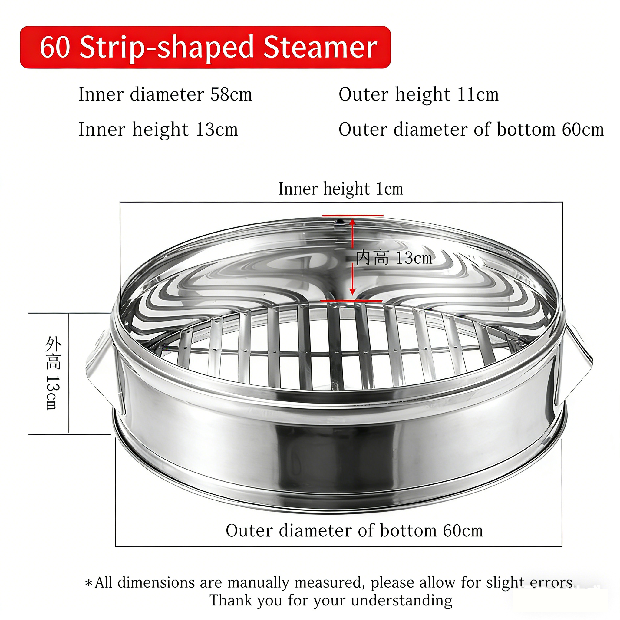 Heavy Duty Stainless Steel Steamer Basket,Multiple Sizes Commercial Steamer