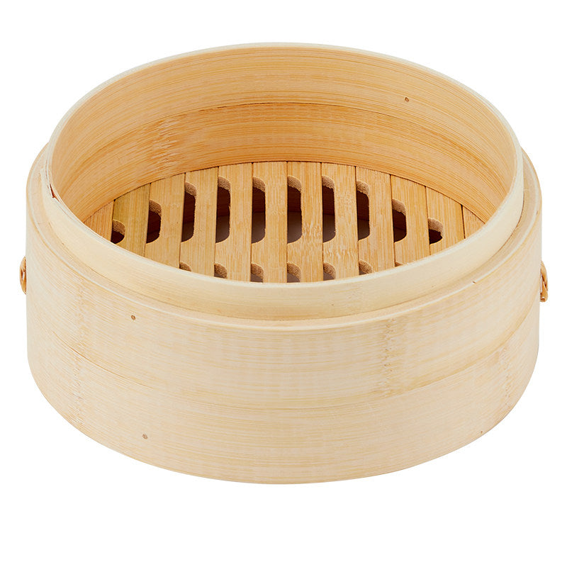 Natural Bamboo Steamer Basket - Handmade Healthy Steamer for Dim Sum & Asian Food