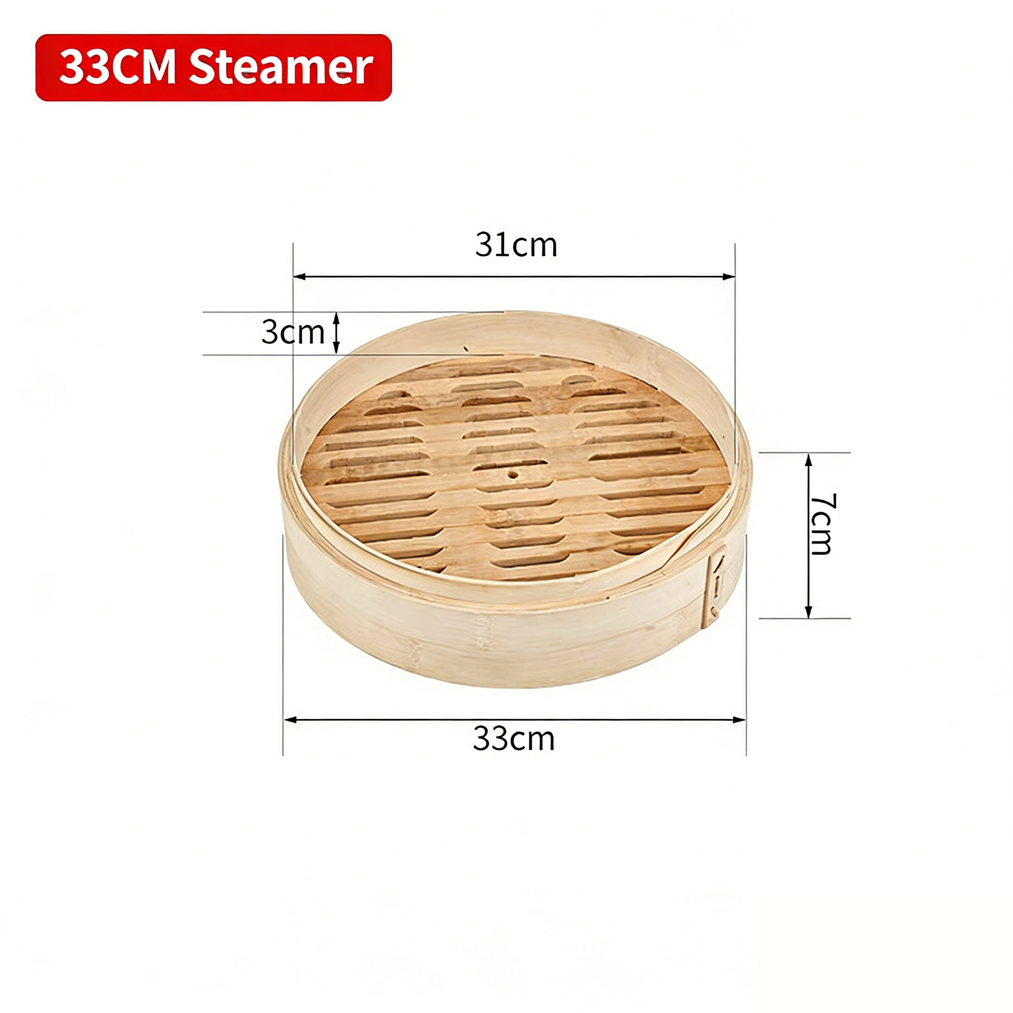 Traditional Bamboo Steaming Basket 33-40cm