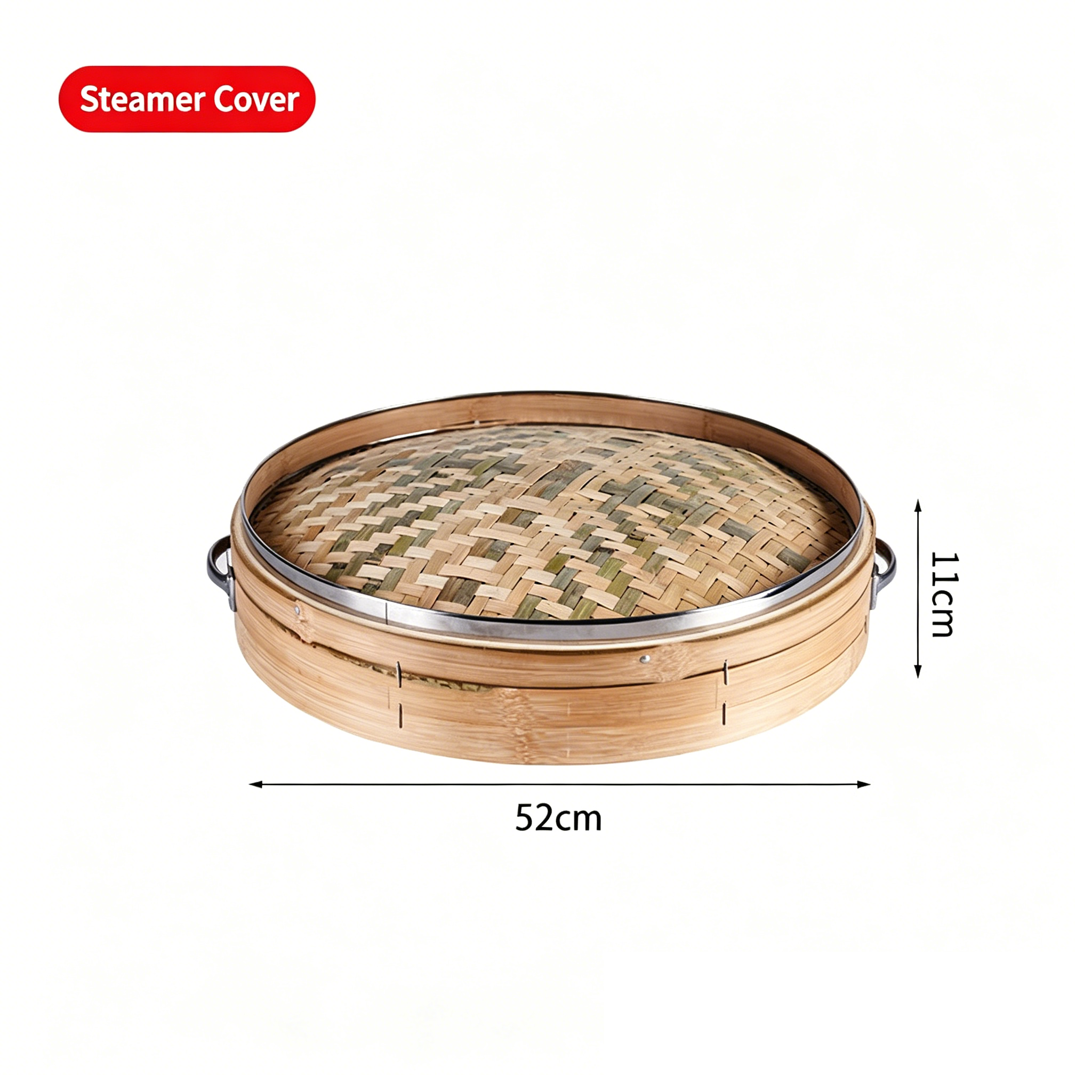 Handmade Carbonized Bamboo Steamer-Staple Reinforced