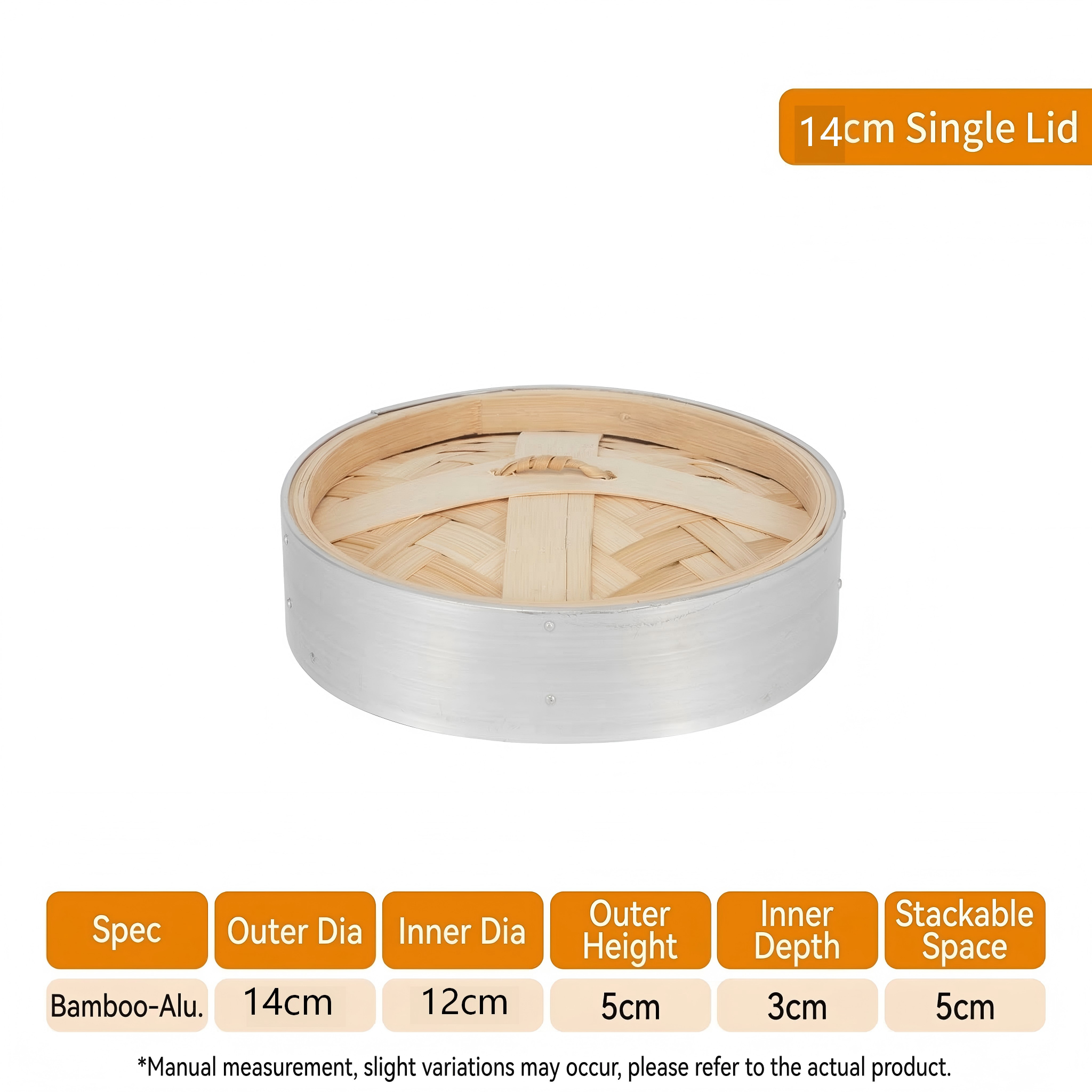 Premium Double Bamboo Handle Aluminum Steamer Basket