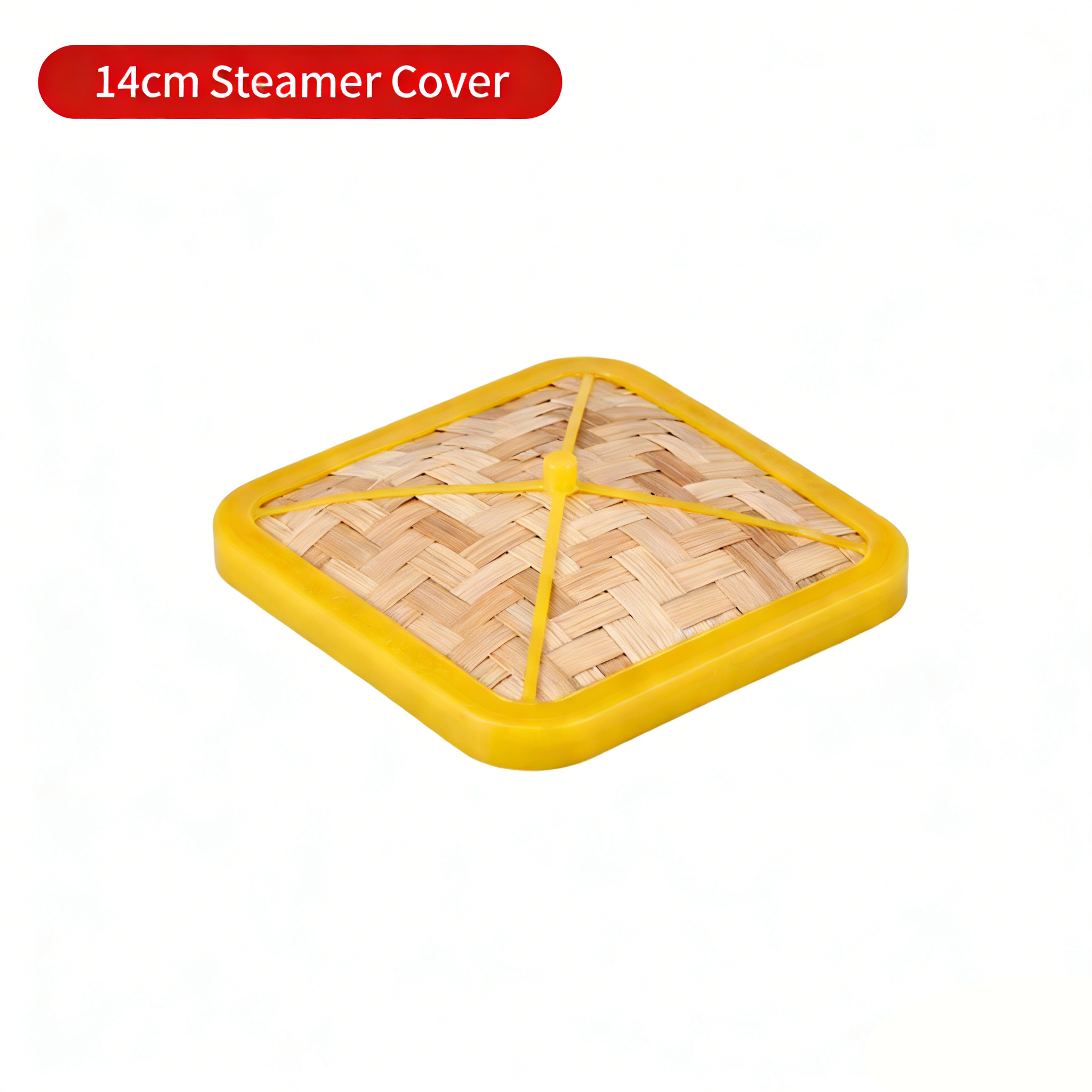 Authentic Chinese Square Bamboo Steamer with Plastic Border