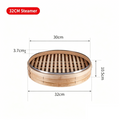 Handmade Carbonized Bamboo Steamer-Staple Reinforced
