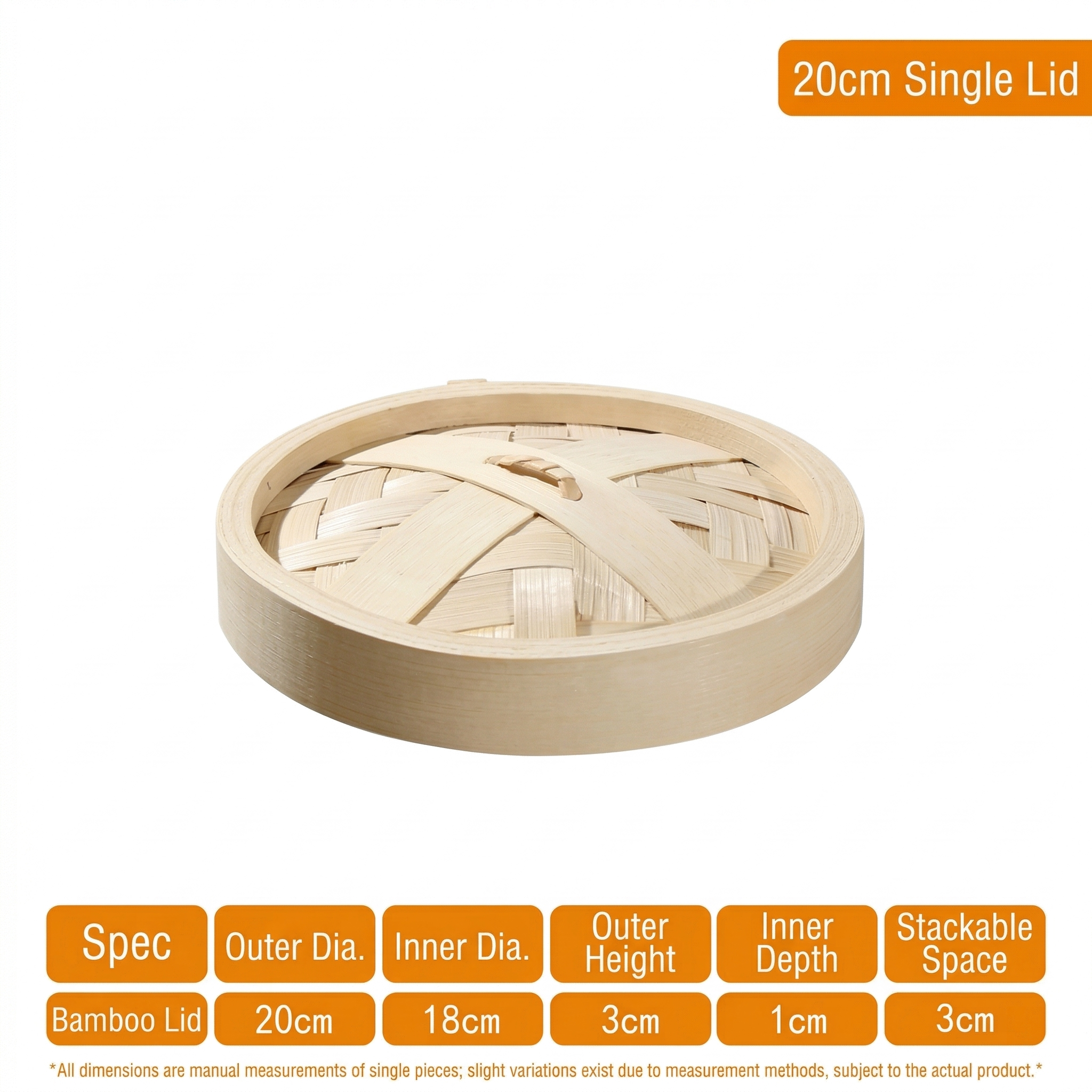 Handmade Bamboo Steamer Basket with Custom Logo Option