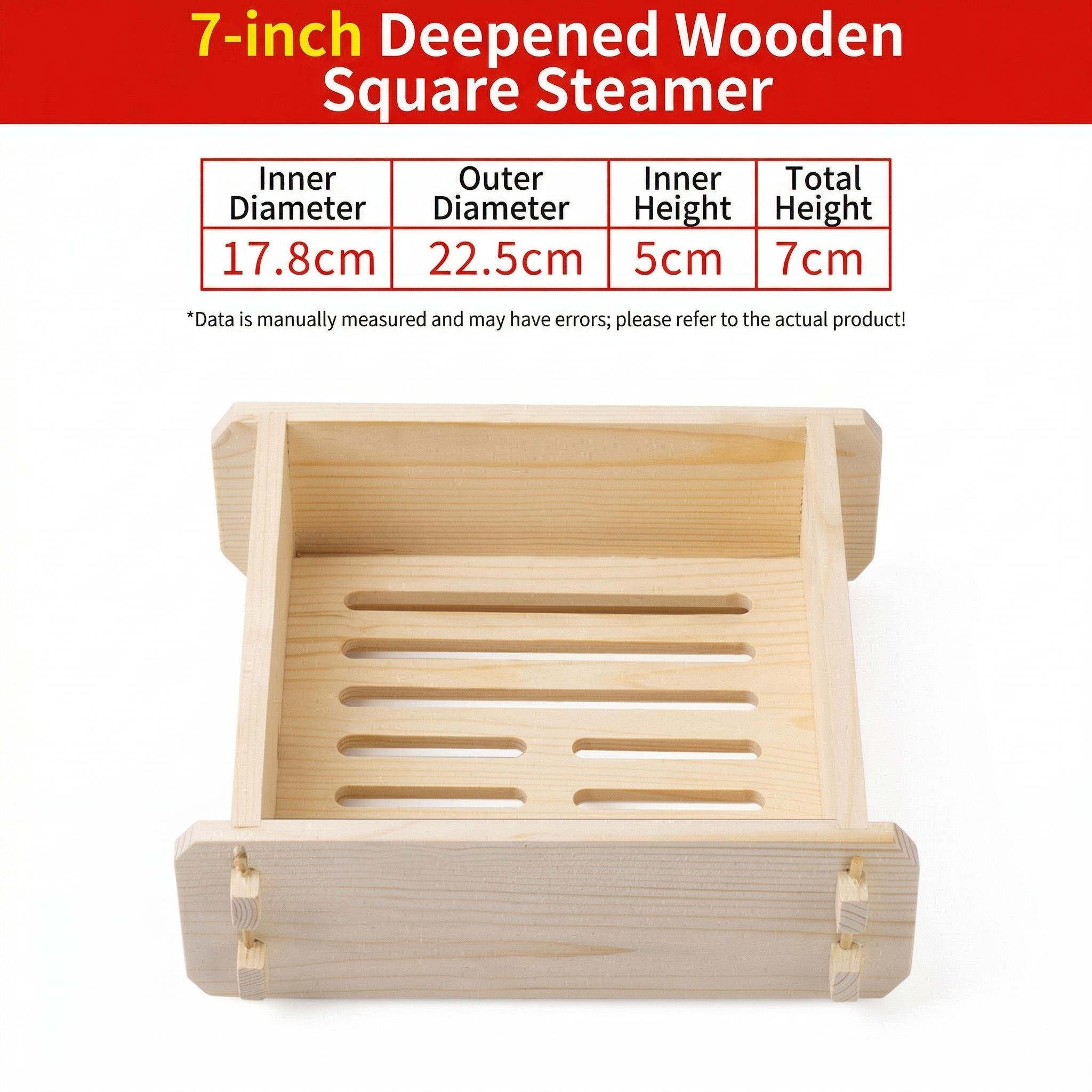 Traditional Chinese Tall Wood Steamer Basket,Multi-Layer Food Steamer