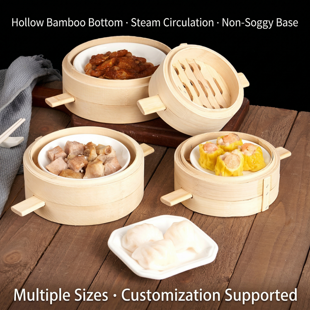 Premium Handmade Bamboo Steamer I Custom Sizes for Home & Restaurant