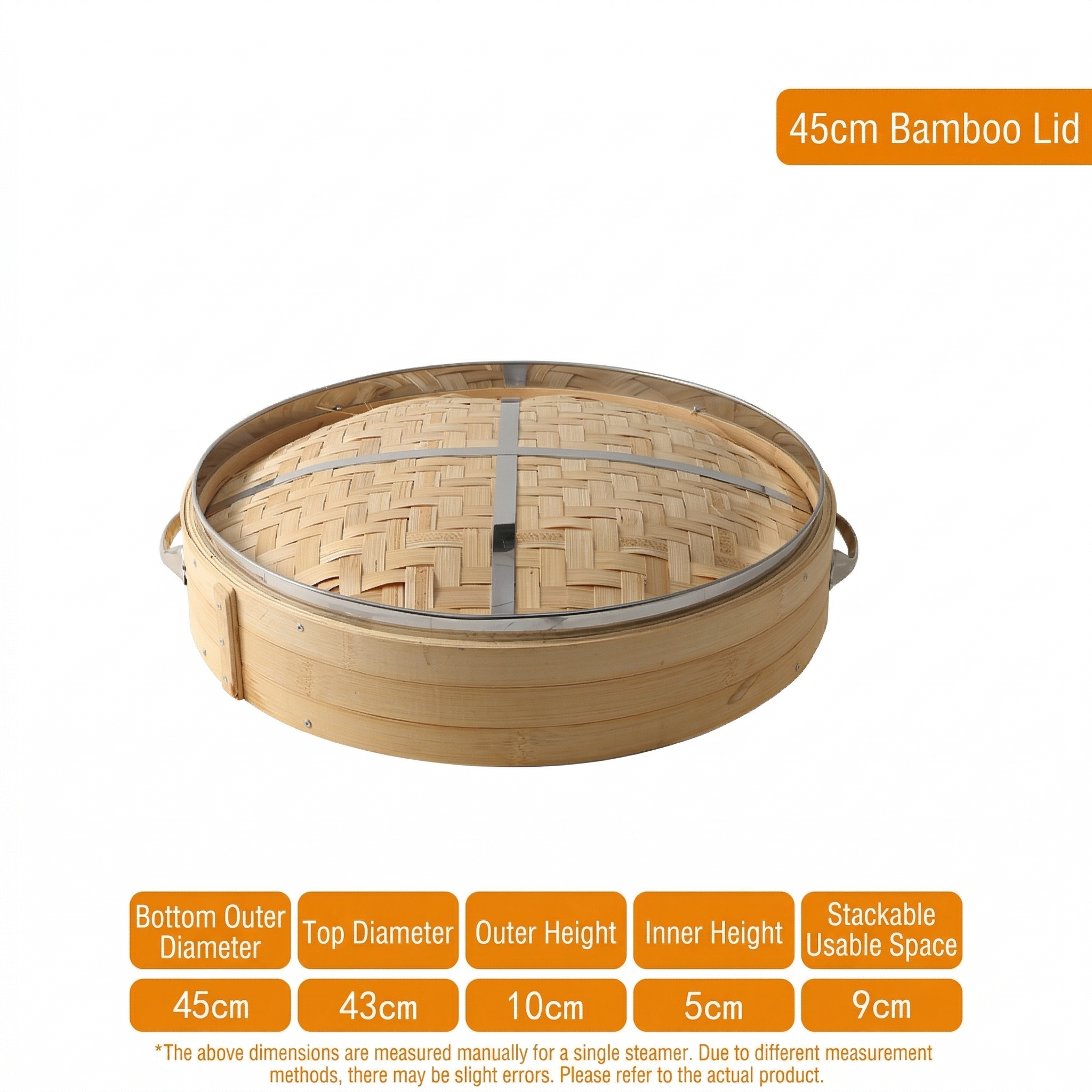 Premium All-Bamboo Steamer I Multiple Sizes & Bottom Options