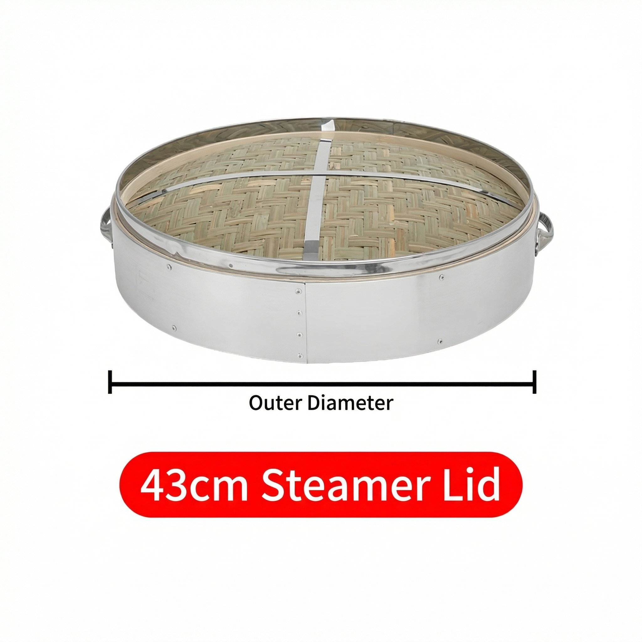 Large Aluminum Bamboo Steamer-Commercial Grade for Home & Restaurant