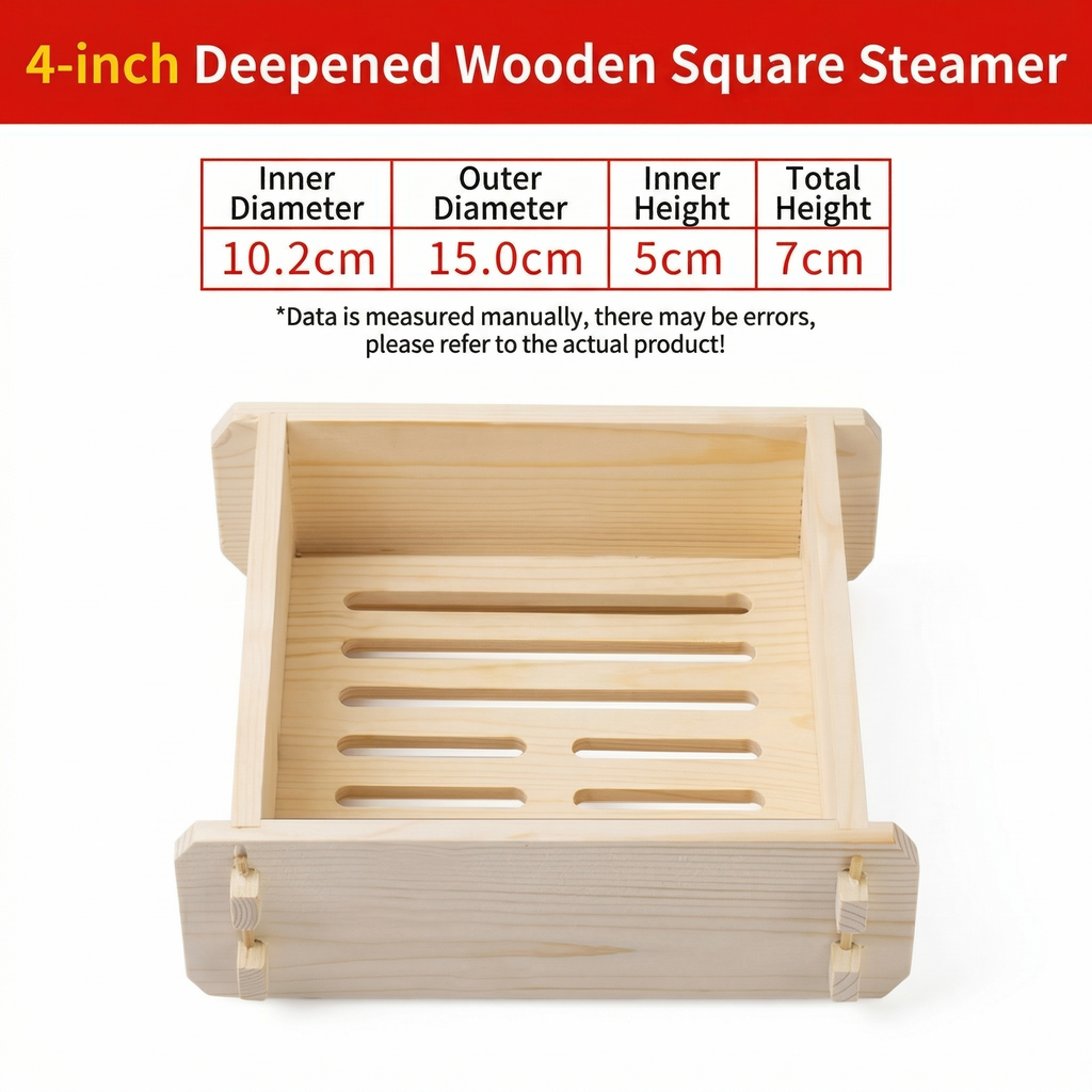 Traditional Chinese Tall Wood Steamer Basket, Multi-Layer Food Steamer