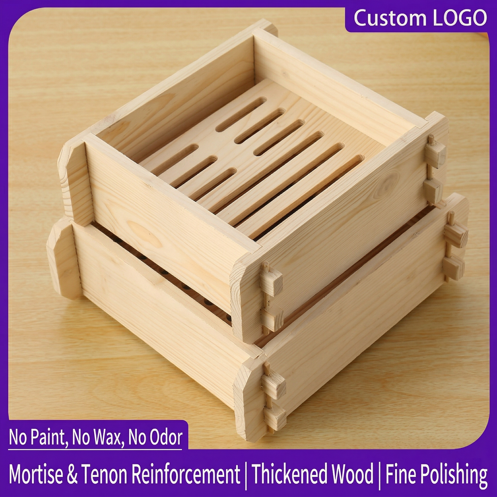 Natural Wood Steamer Tray for Dumplings & Buns