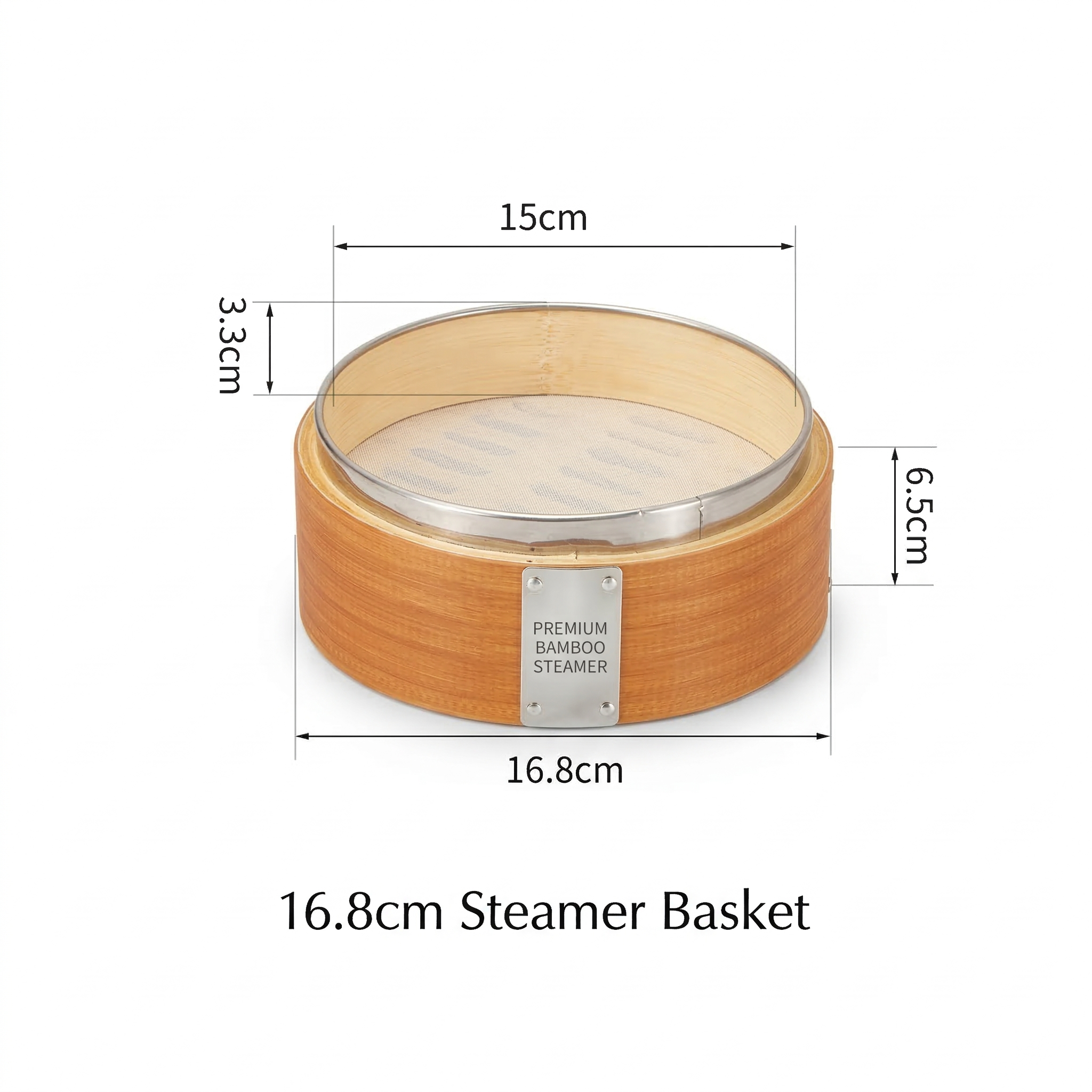 Durable Carbonized Bamboo Steamer with Name Tag