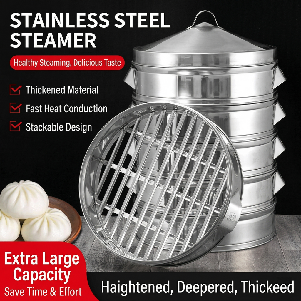 Heavy Duty Stainless Steel Steamer Basket, Multiple Sizes Commercial Steamer