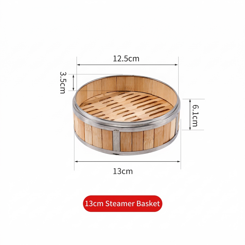 Natulal Bamboo Steamer Basket with Lid