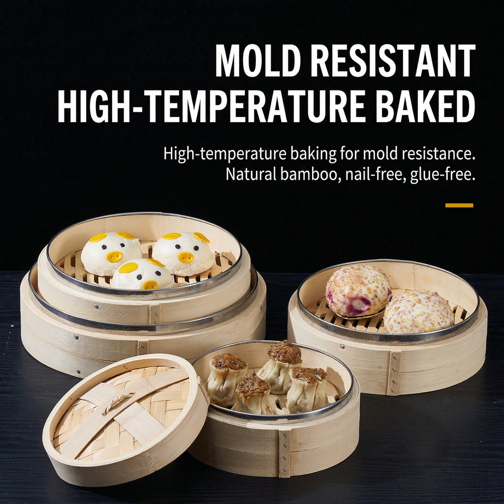 Premium Red Ear Bamboo Steamer Basket
