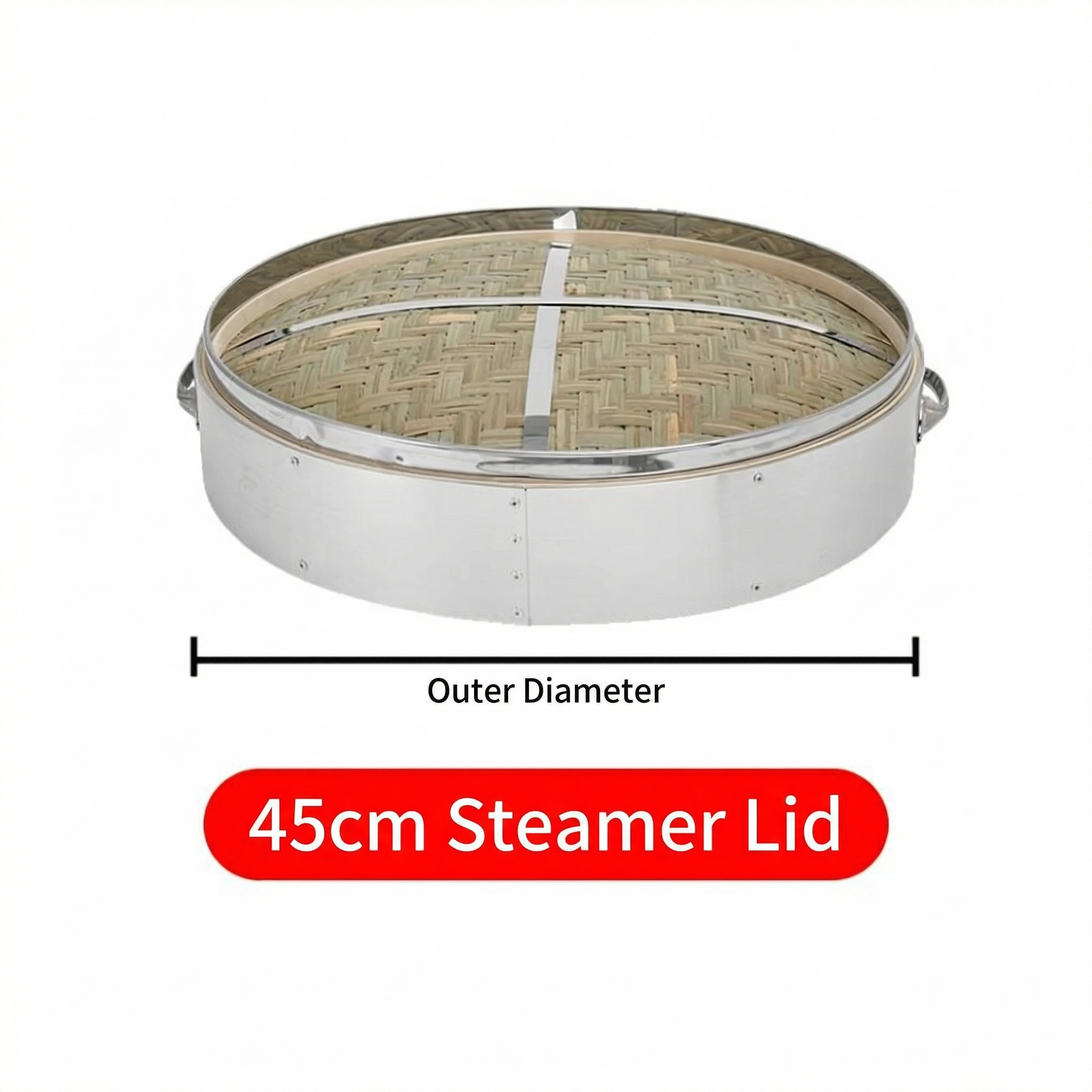 Large Aluminum Bamboo Steamer-Commercial Grade for Home & Restaurant