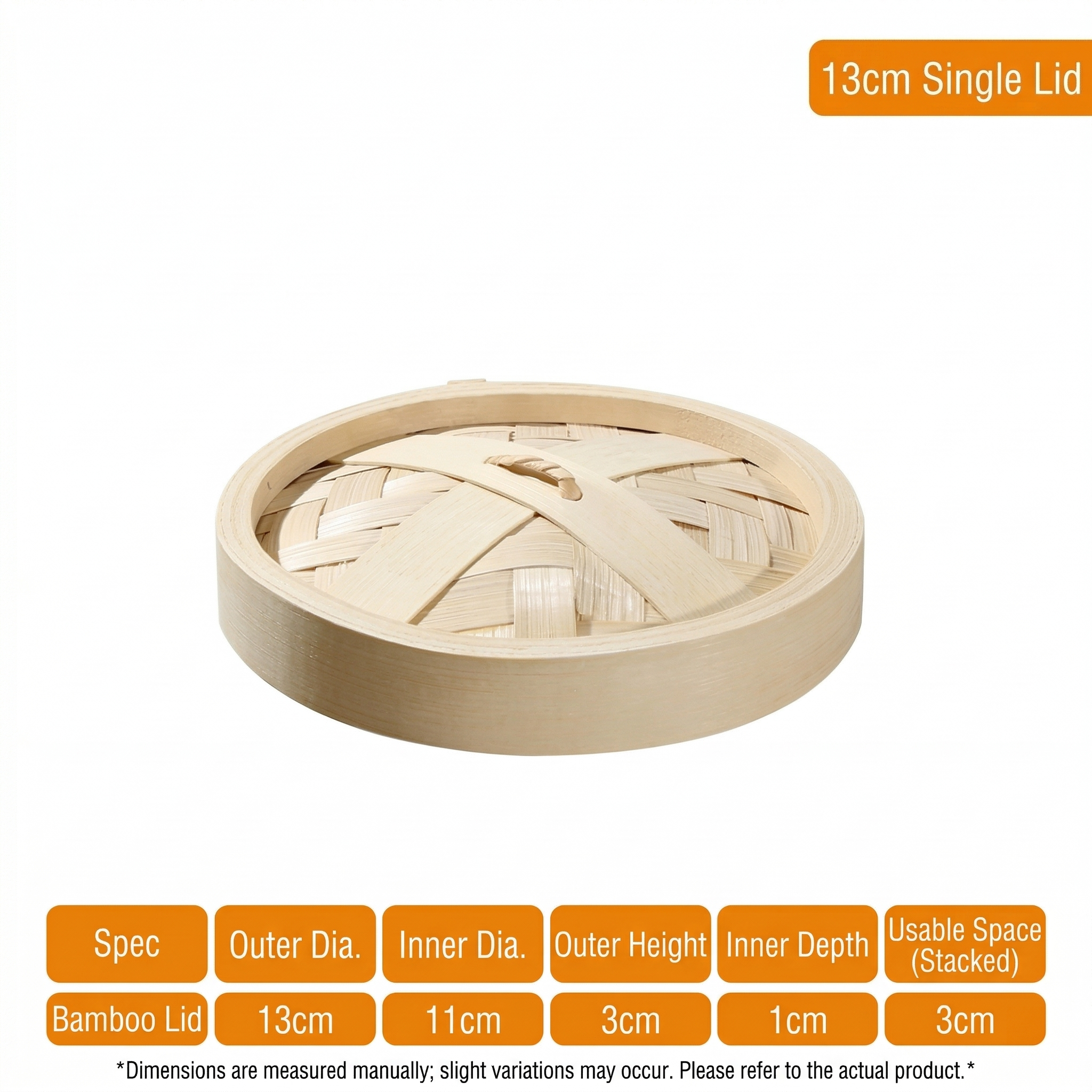Handmade Bamboo Steamer Basket with Custom Logo Option