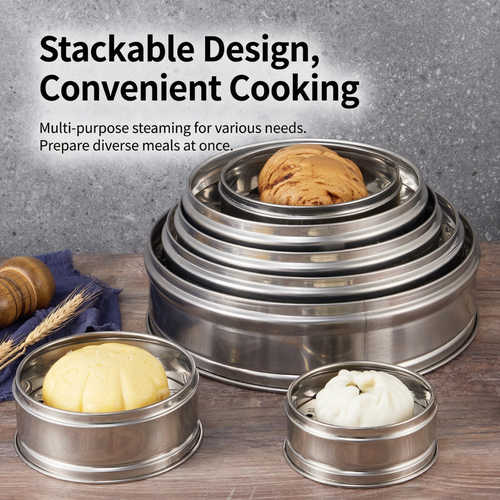 Chinese Style Stainless Steel Steamer Set