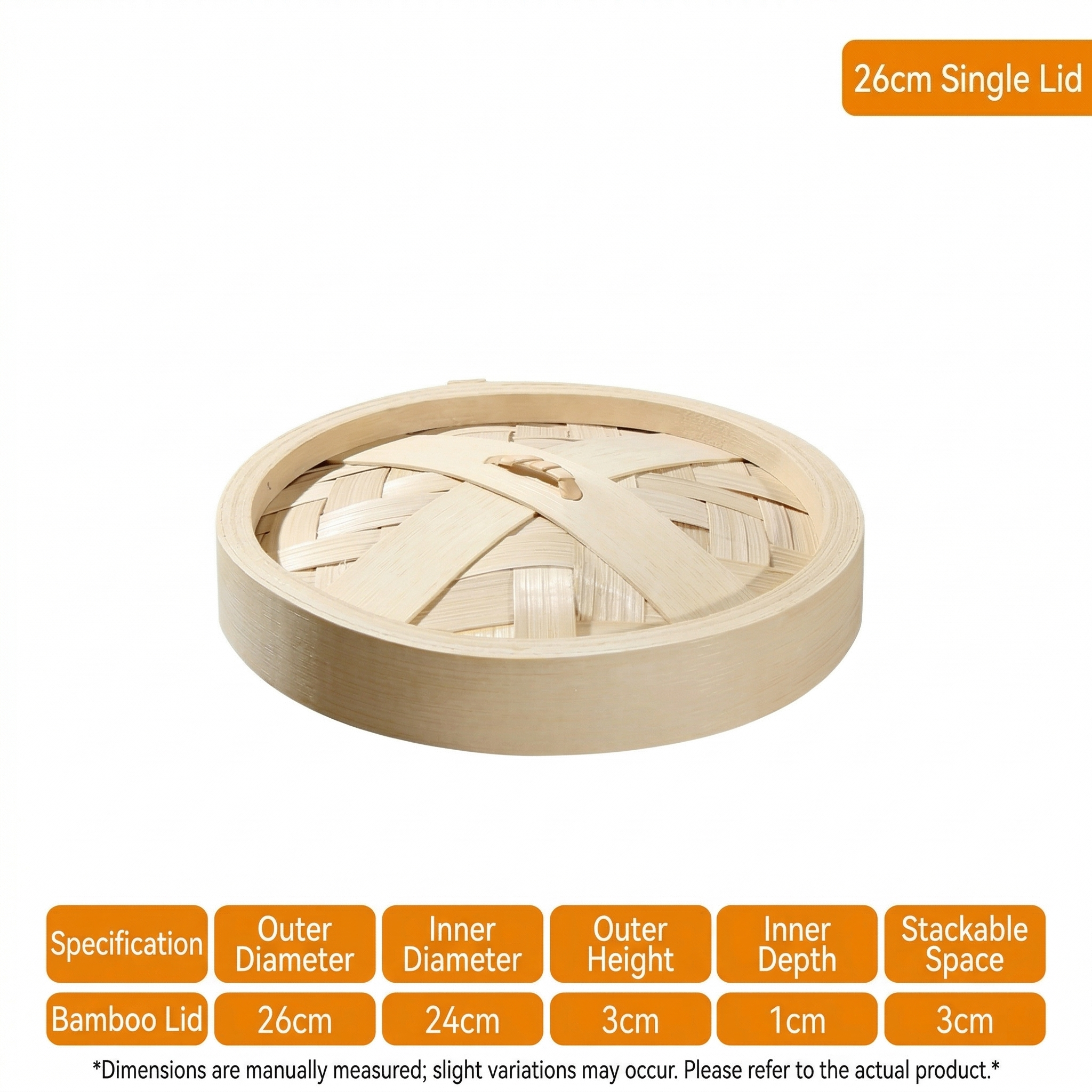 Handmade Bamboo Steamer Basket with Custom Logo Option
