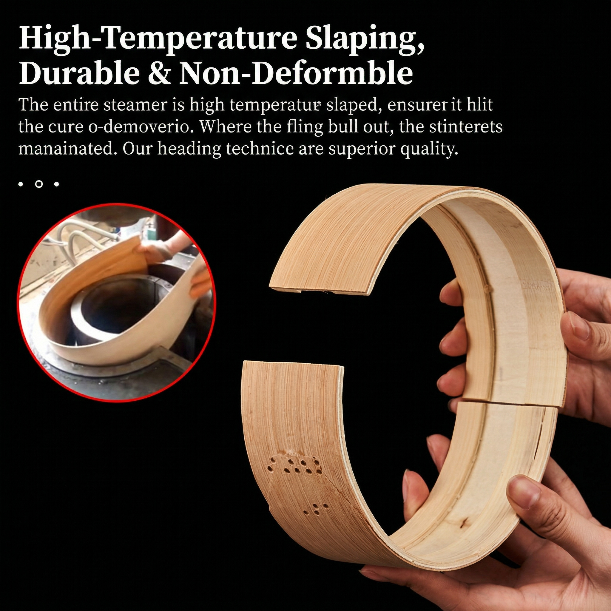 Premium Carbonized Bamboo Steamer for Dumpling & Bao