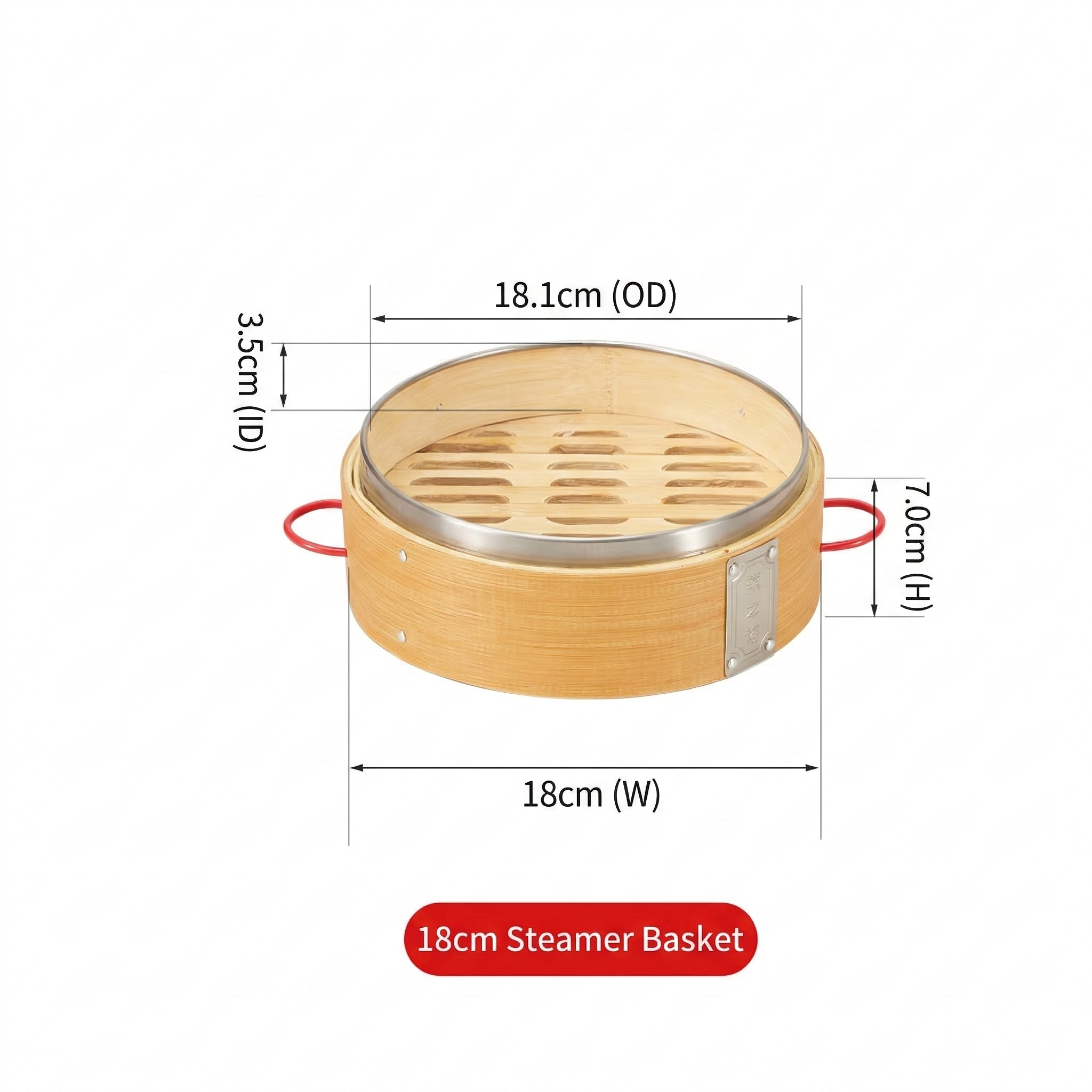 Durable Carbonized Bamboo Steamer with Name Tag