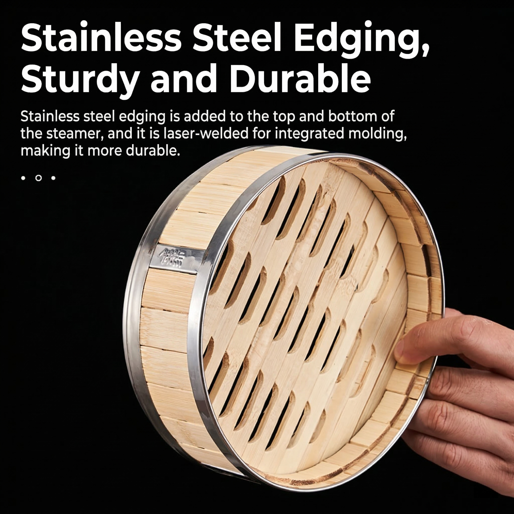 Natulal Bamboo Steamer Basket with Lid