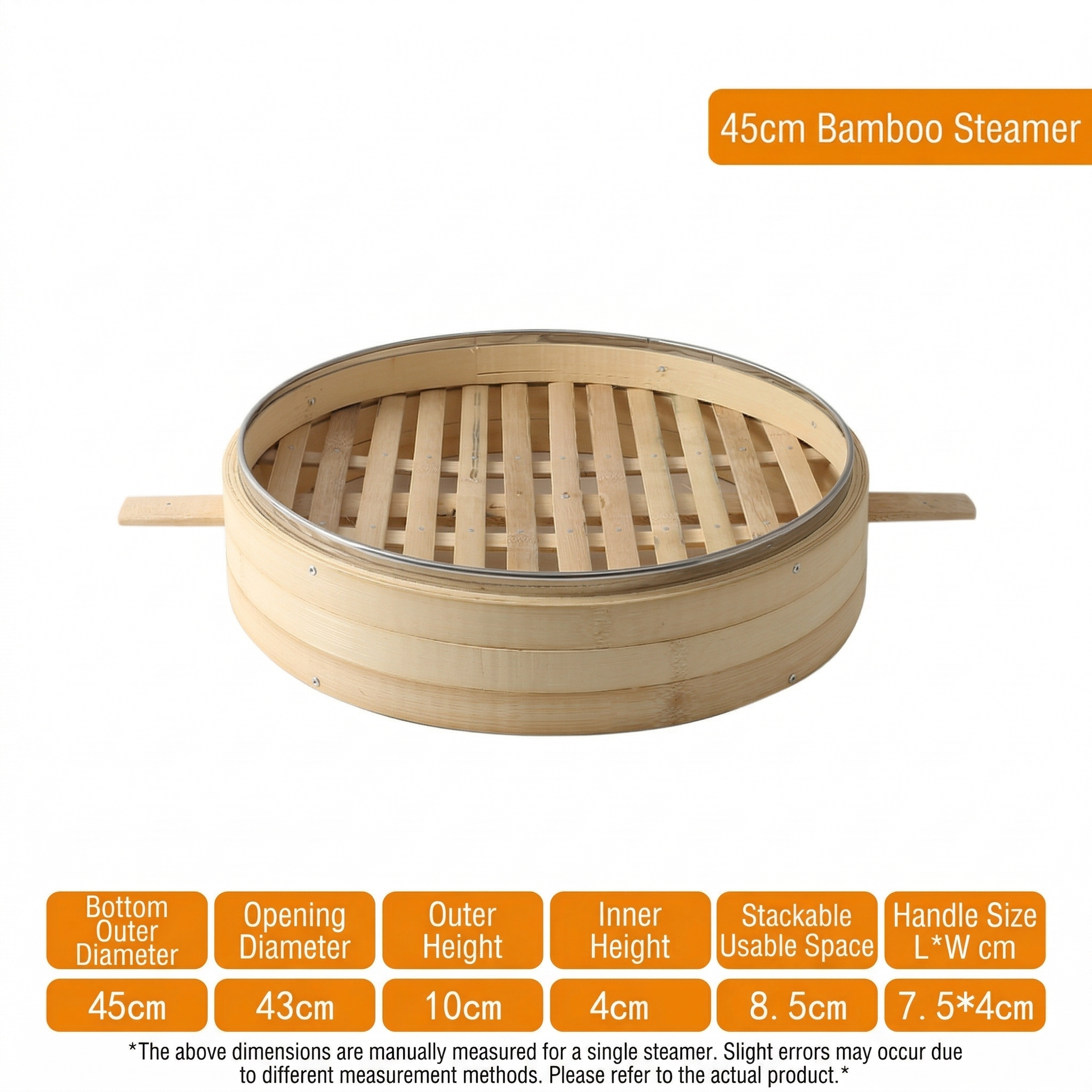 Premium All-Bamboo Steamer I Multiple Sizes & Bottom Options