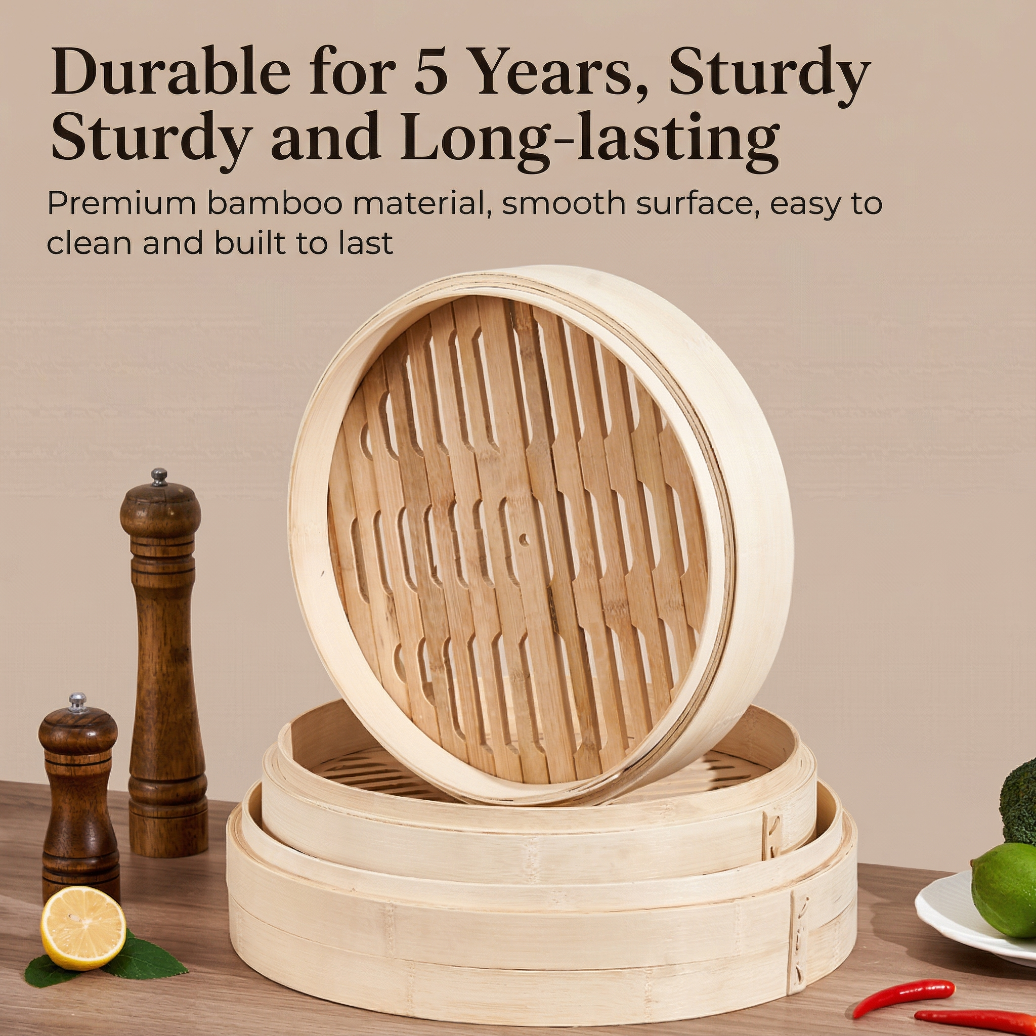 Traditional Bamboo Steaming Basket 33-40cm