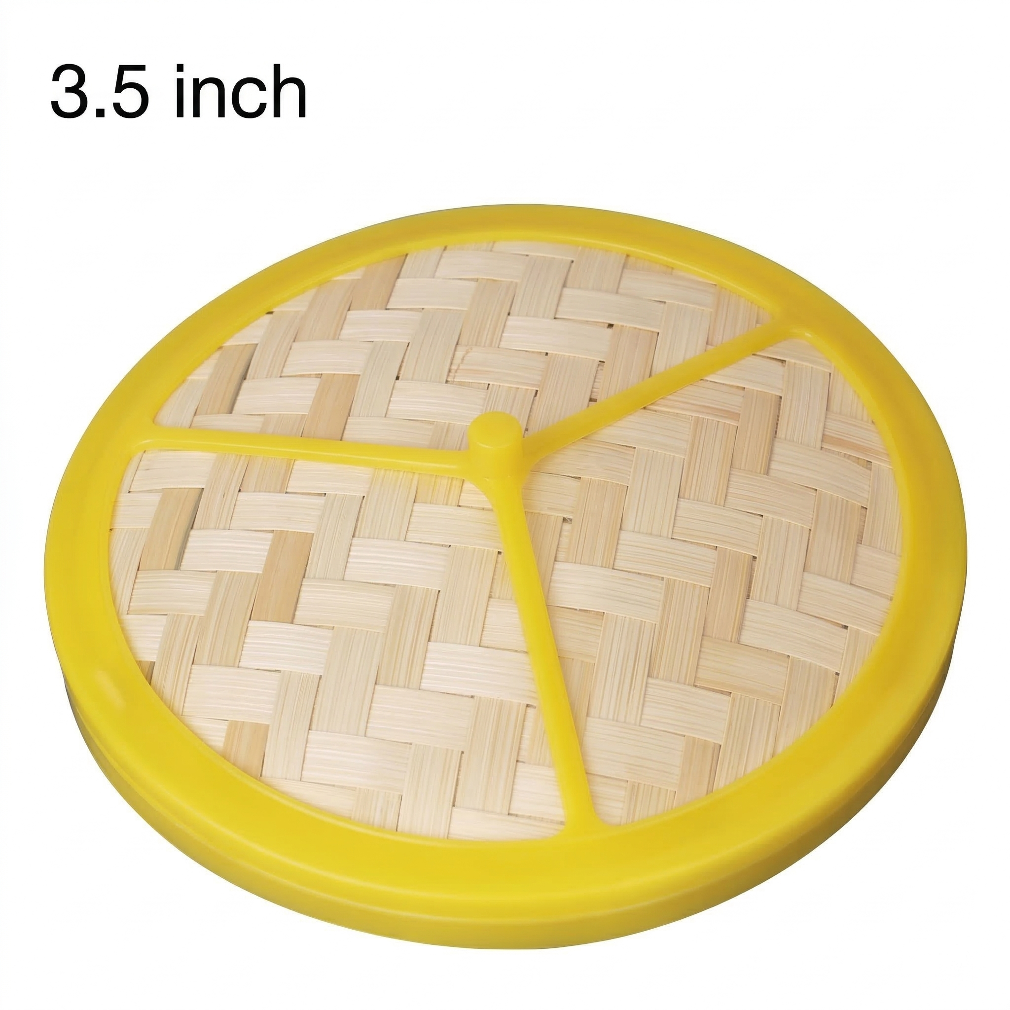 Commercial Bamboo Steamer with Plastic Rim - Breathable Hollow Base