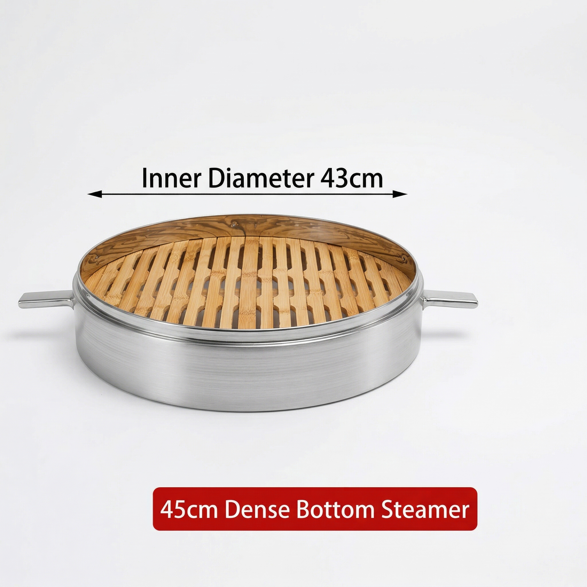 Large Aluminum Bamboo Steamer-Commercial Grade for Home & Restaurant