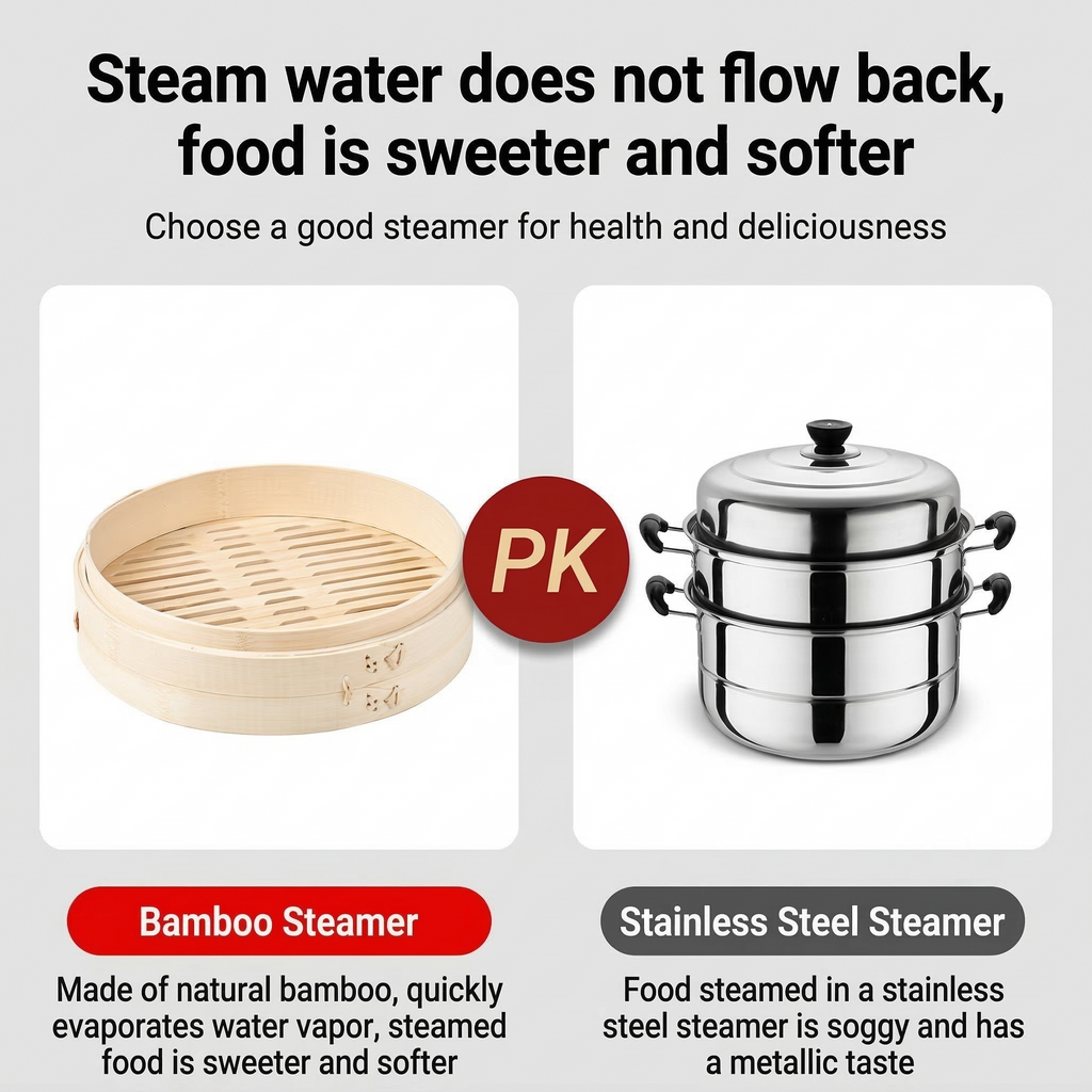 Premium Handcrafted Bamboo Steamer - Authentic Asian Cooking for Healthy Meals