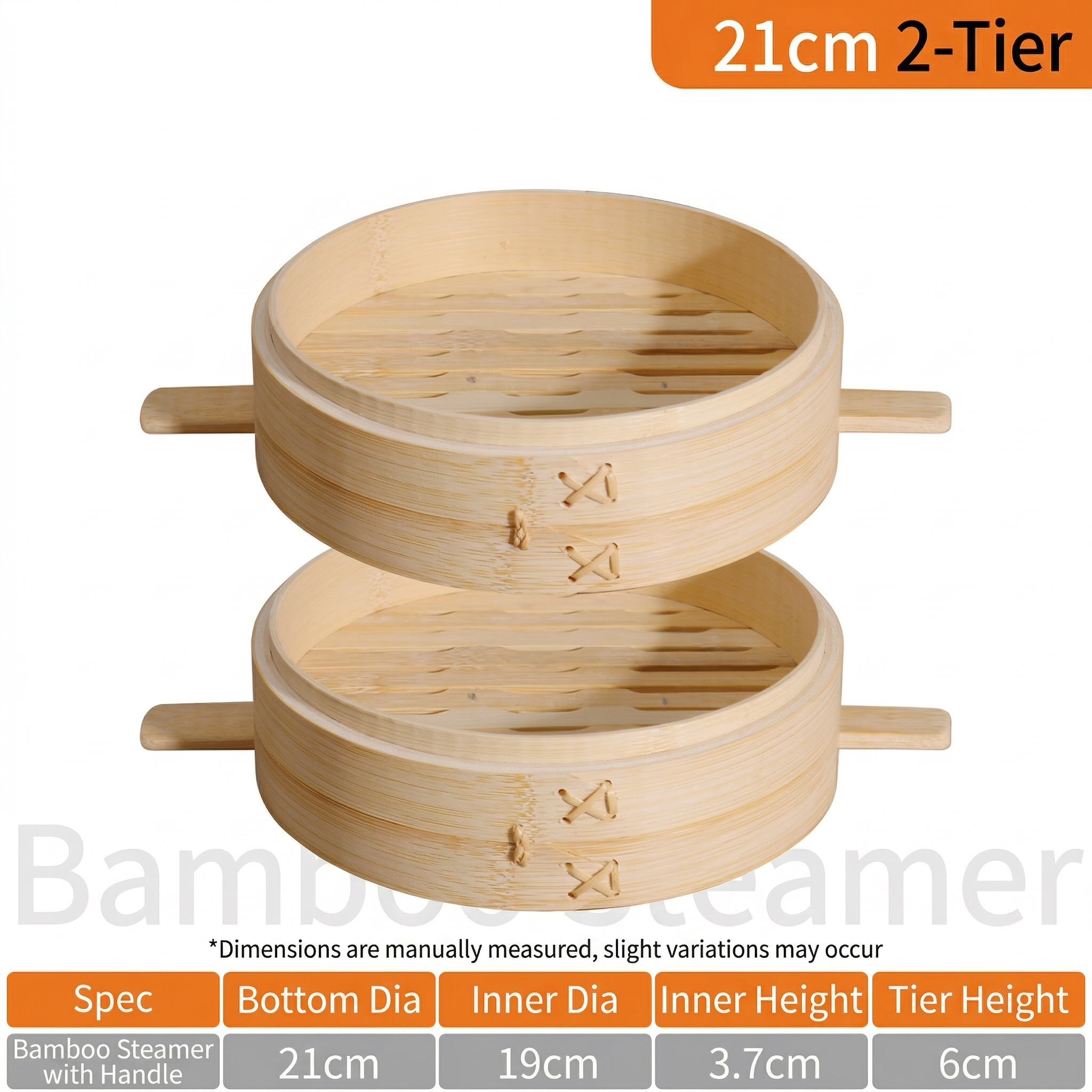 Traditional Asian Bamboo Steamer-Multiple Sizes & Customization Supported
